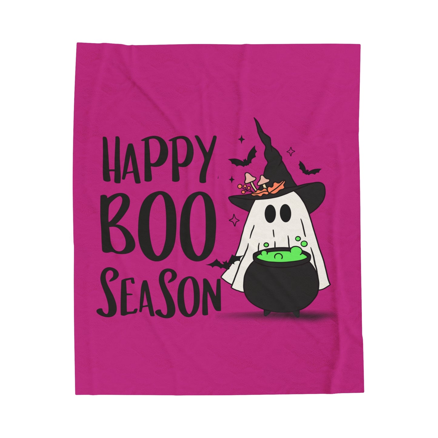 Velveteen Plush Blanket - Halloween - Little Ghost - 20-03