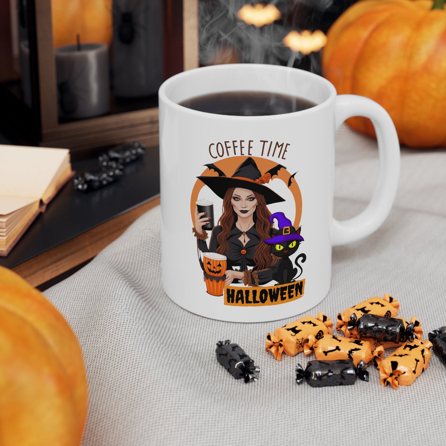 Mug en céramique 11oz - Sorcière d'Halloween - 02