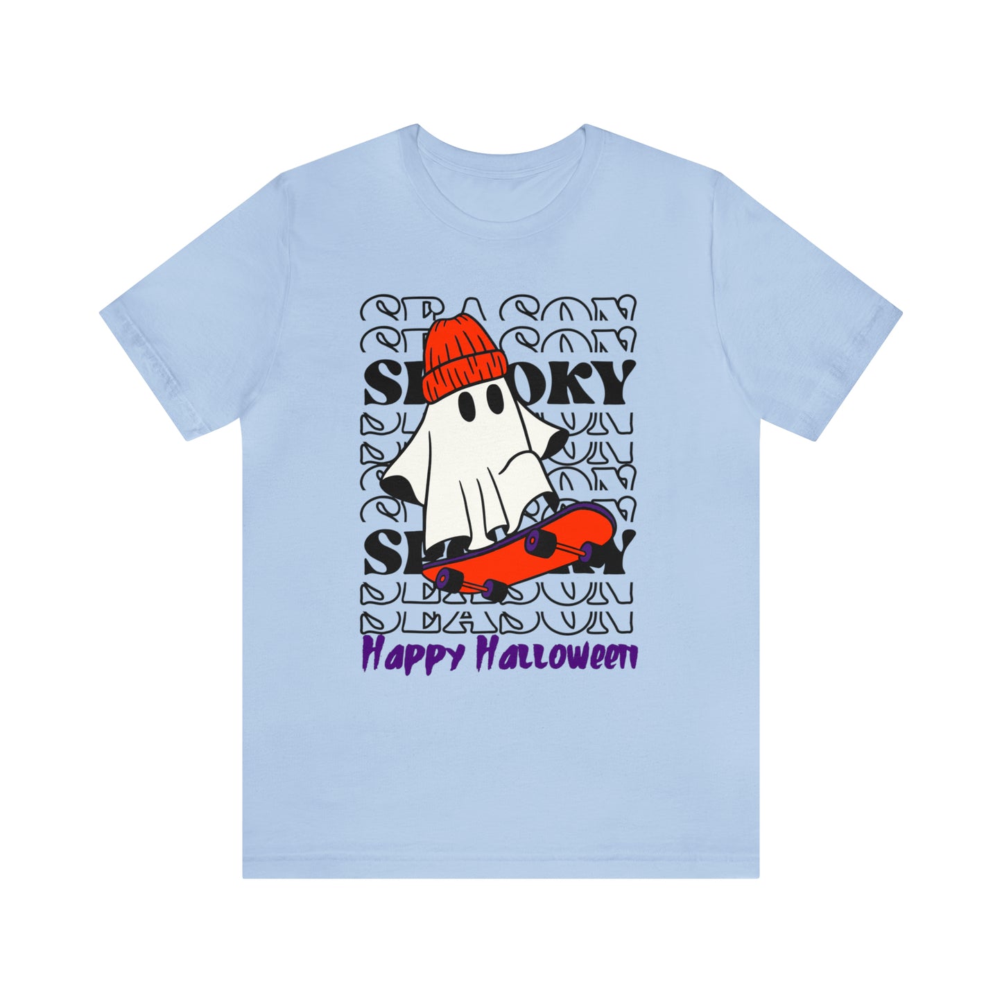 Camiseta de manga corta de jersey unisex - Halloween - Pequeño fantasma - 02