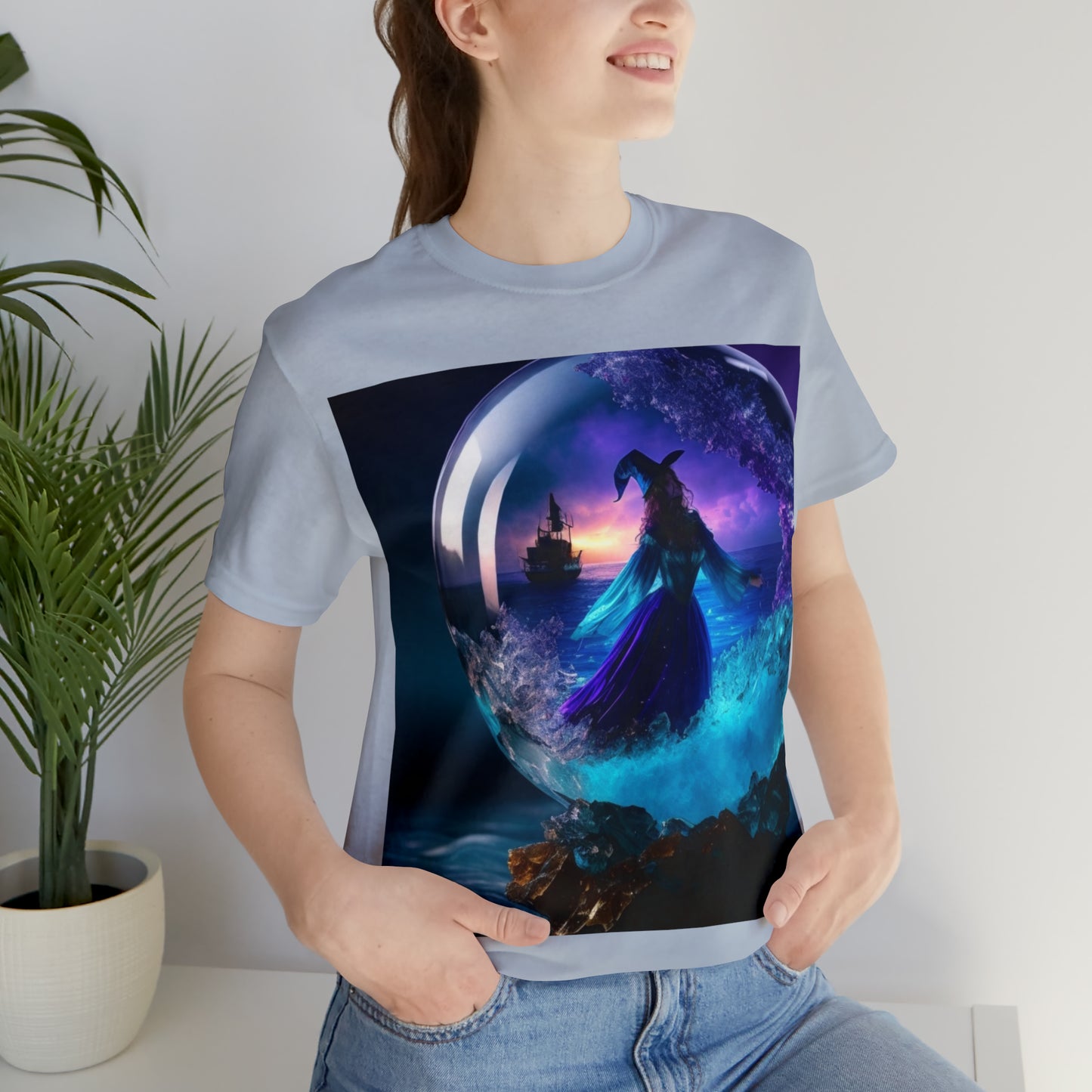 Camiseta de manga corta unisex Jersey - Halloween Witch AI - 01
