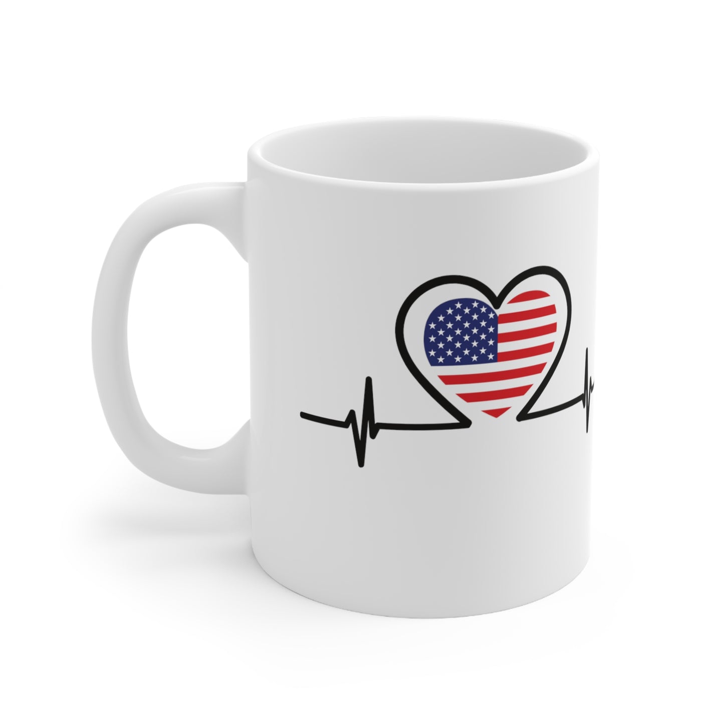 Taza de cerámica 11 oz - Bandera de Estados Unidos