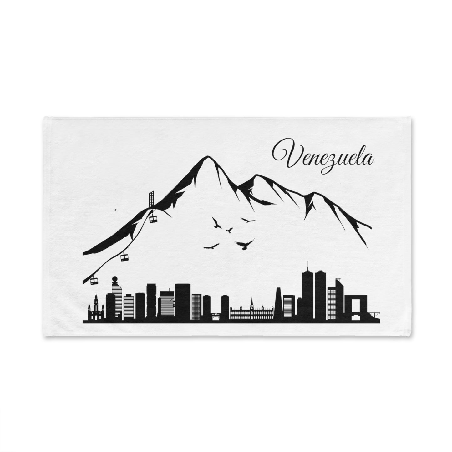 Toalla de Mano - Silueta de Caracas