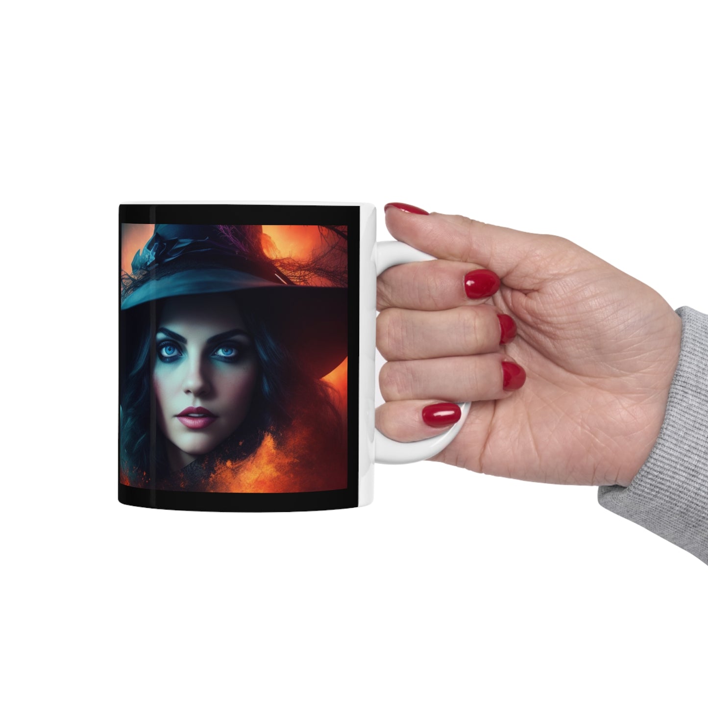 Taza de Cerámica 11oz - Bruja de Halloween AI - 07