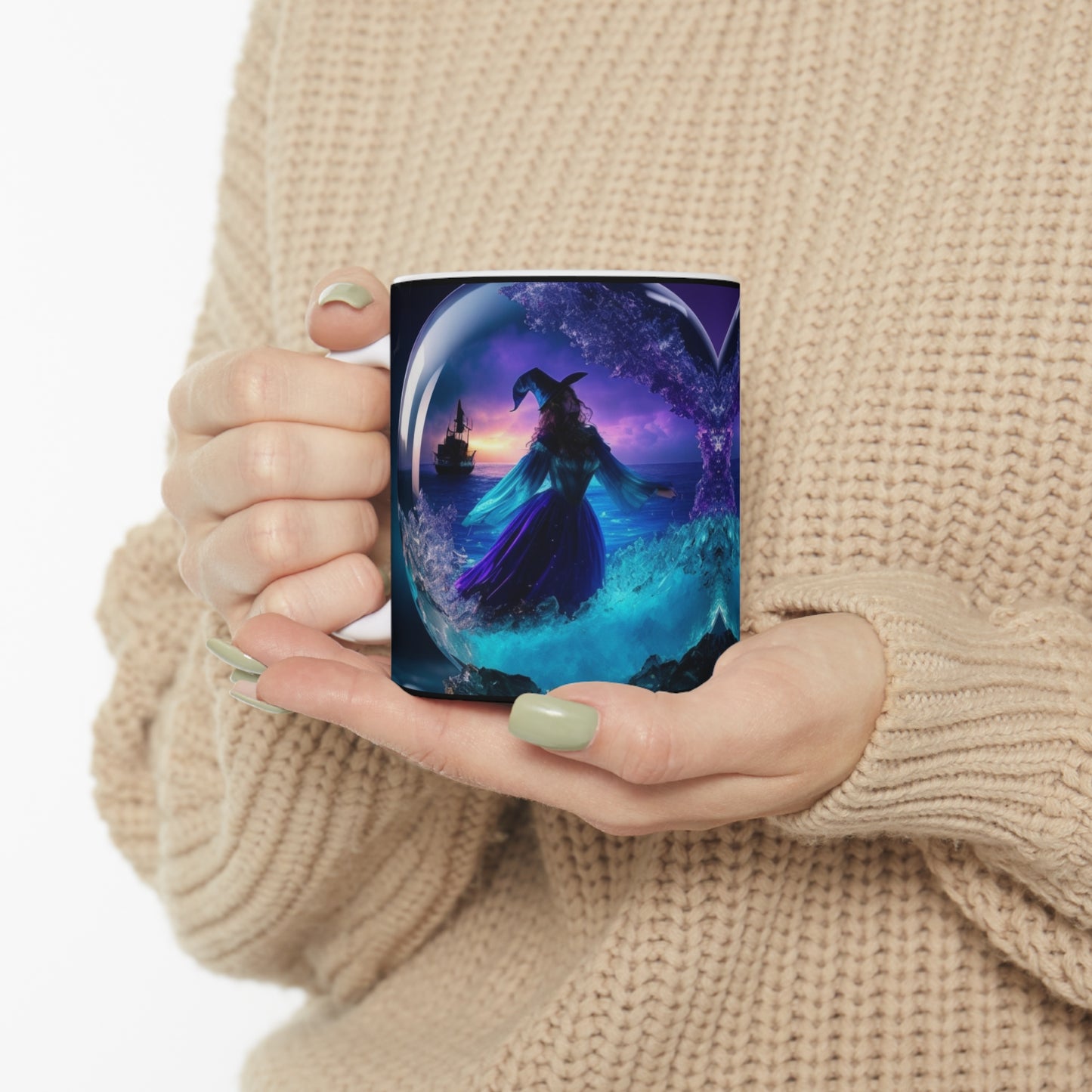 Taza de Cerámica 11oz - Bruja de Halloween AI - 01