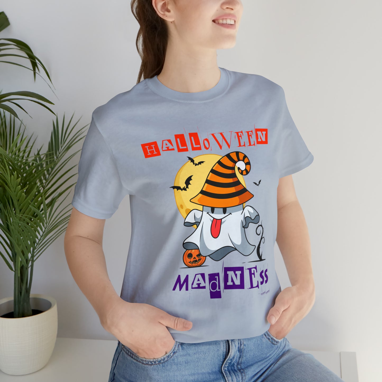 Camiseta de manga corta de jersey unisex - Halloween - Pequeño fantasma - 04