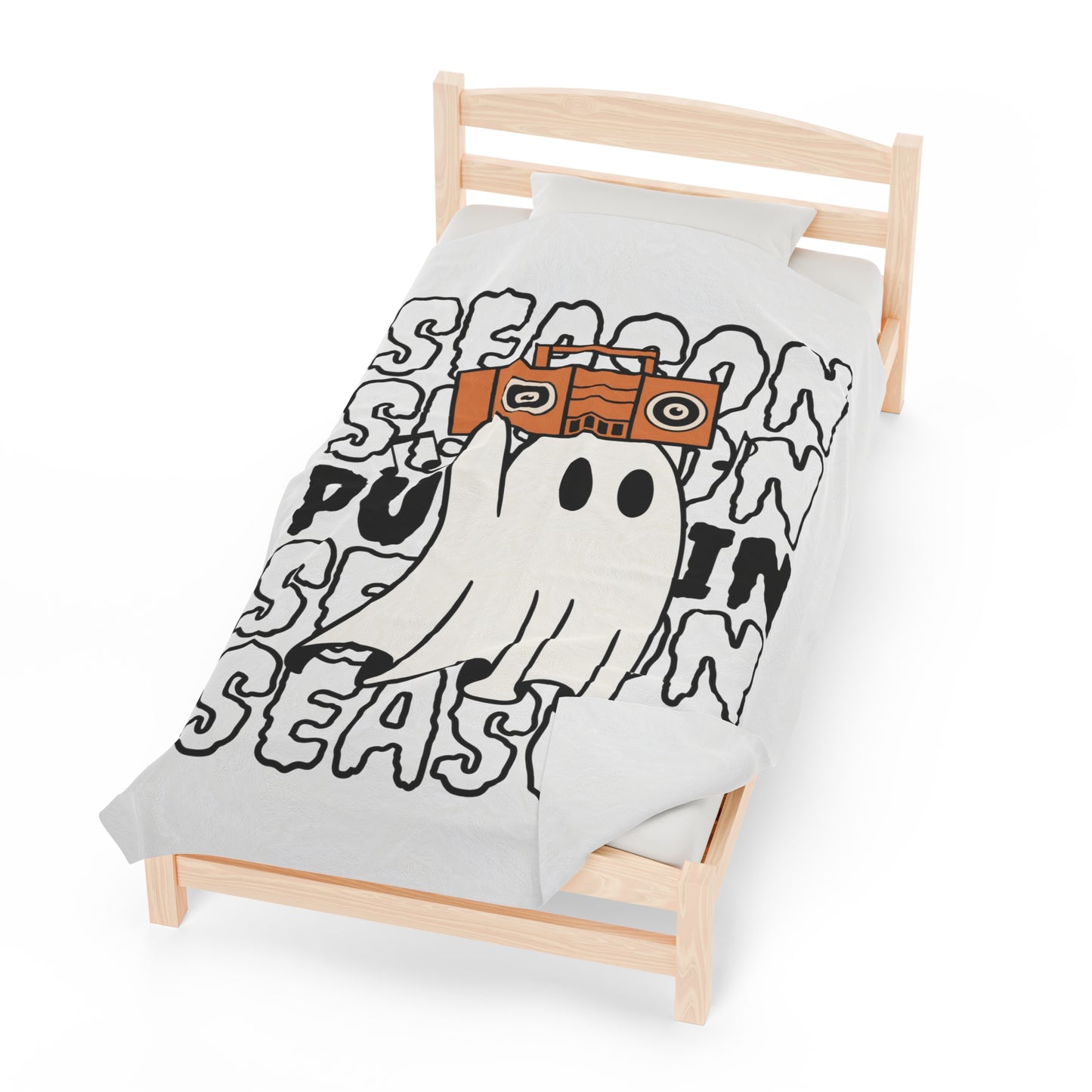 Couverture Peluche Velours - Halloween - Petit Fantôme - 15