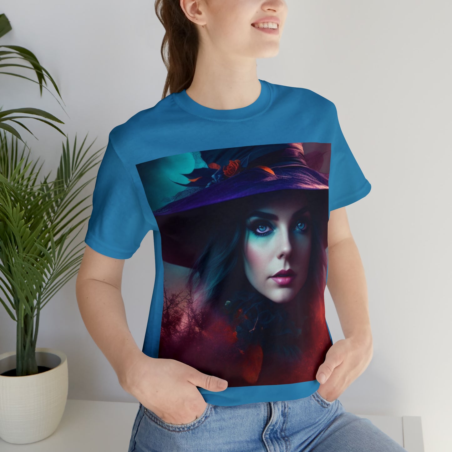 Camiseta de manga corta unisex Jersey - Halloween Witch AI - 08