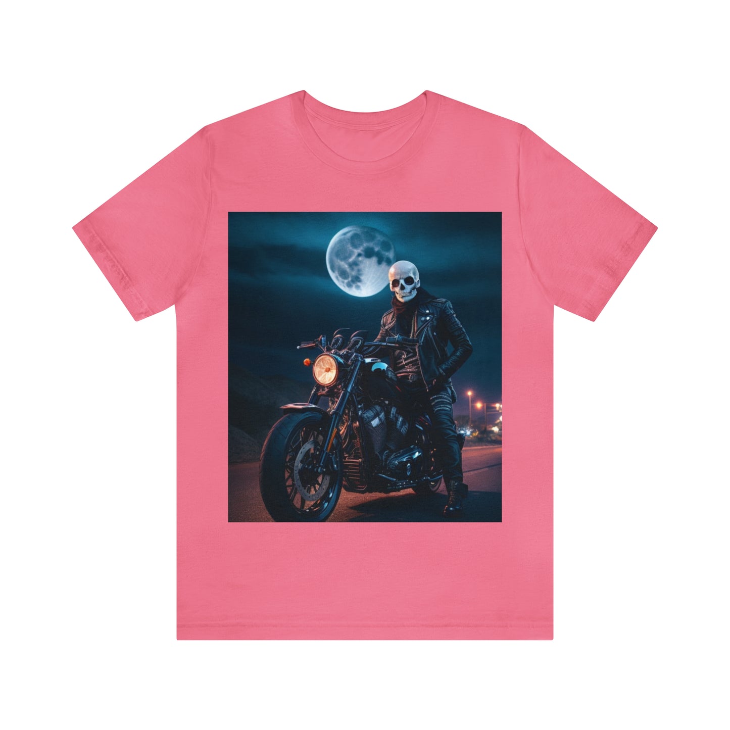 Camiseta de manga corta Unisex Jersey - Halloween Motociclista AI - 02