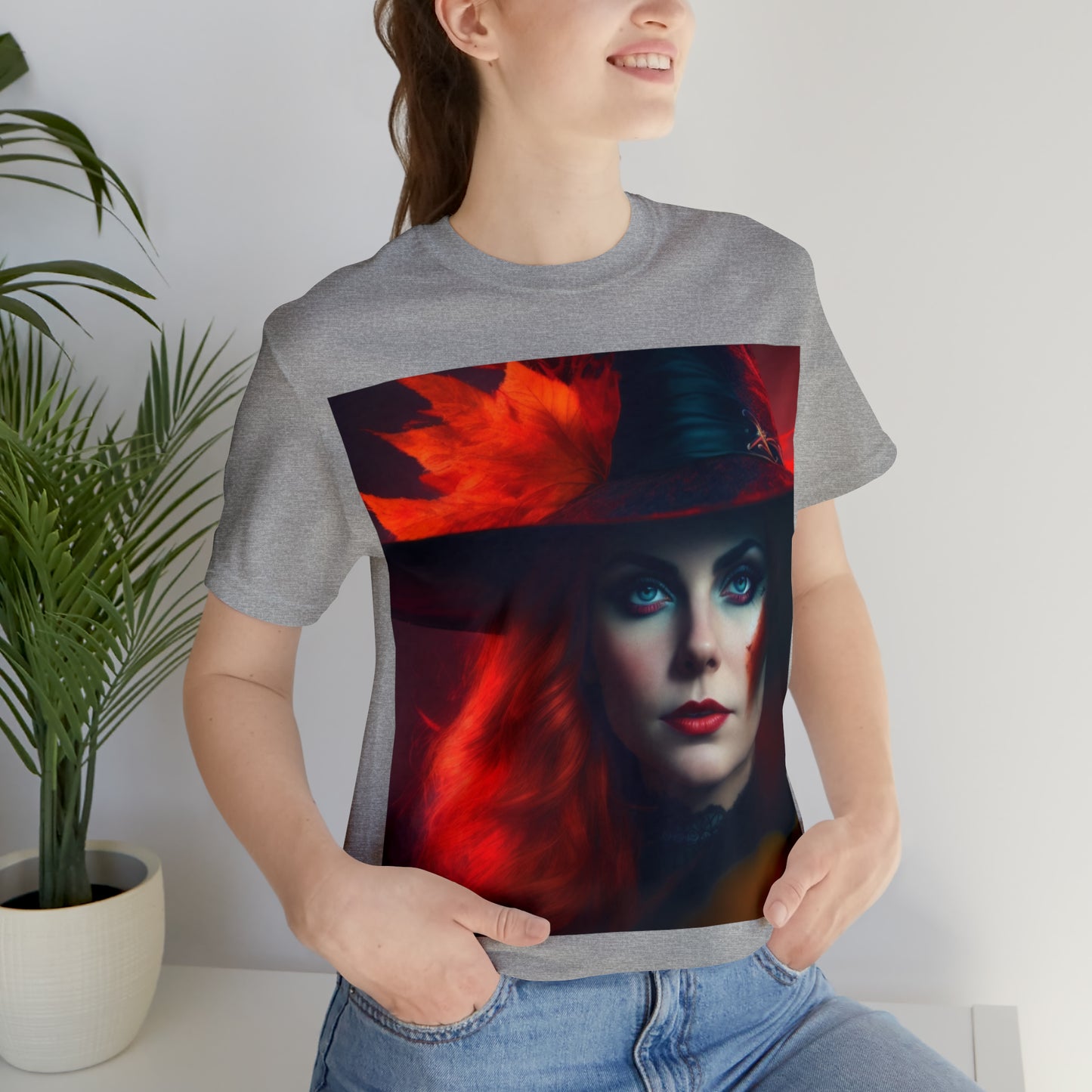 Camiseta de manga corta unisex Jersey - Halloween Witch AI - 03