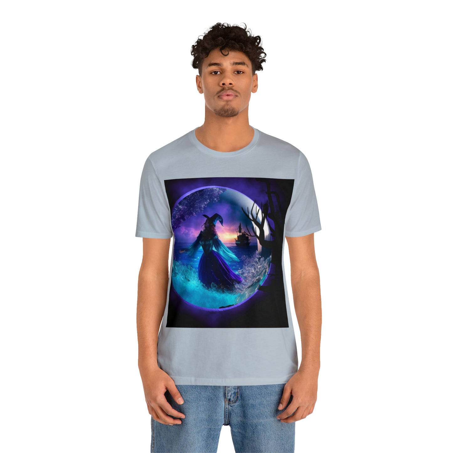 Camiseta de manga corta unisex Jersey - Halloween Witch AI - 02