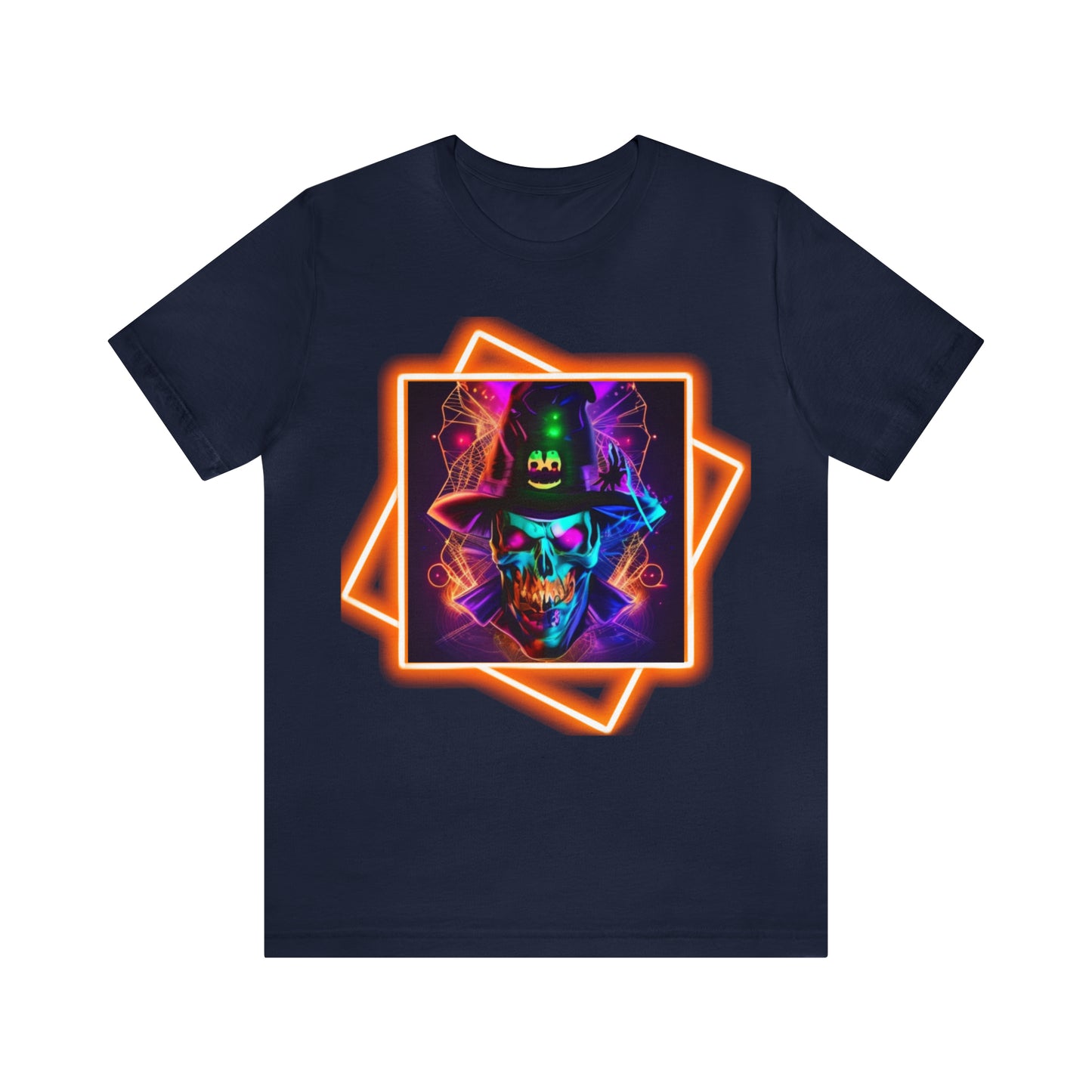 Camiseta de manga corta unisex Jersey - Calaveras de brujas de Halloween - 03