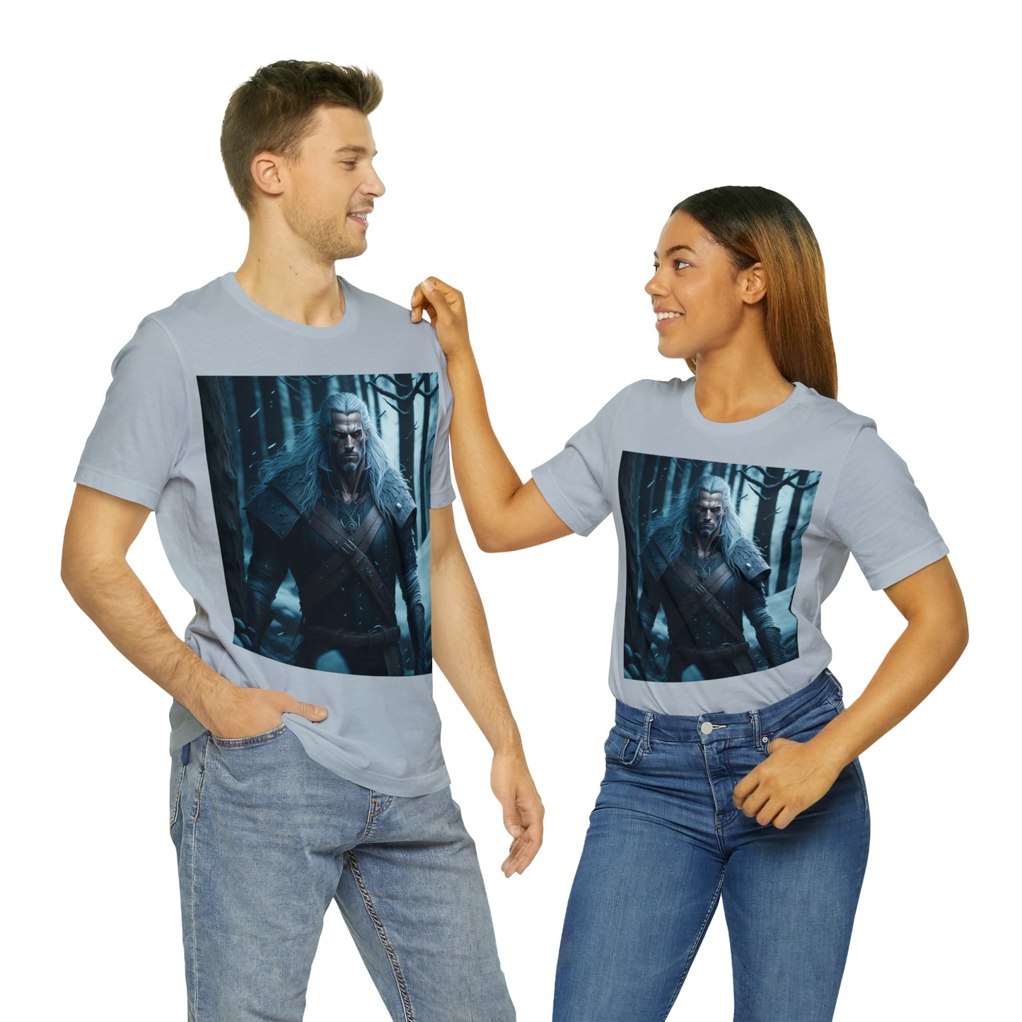 Camiseta de manga corta Unisex Jersey - Halloween Witch man AI - 01