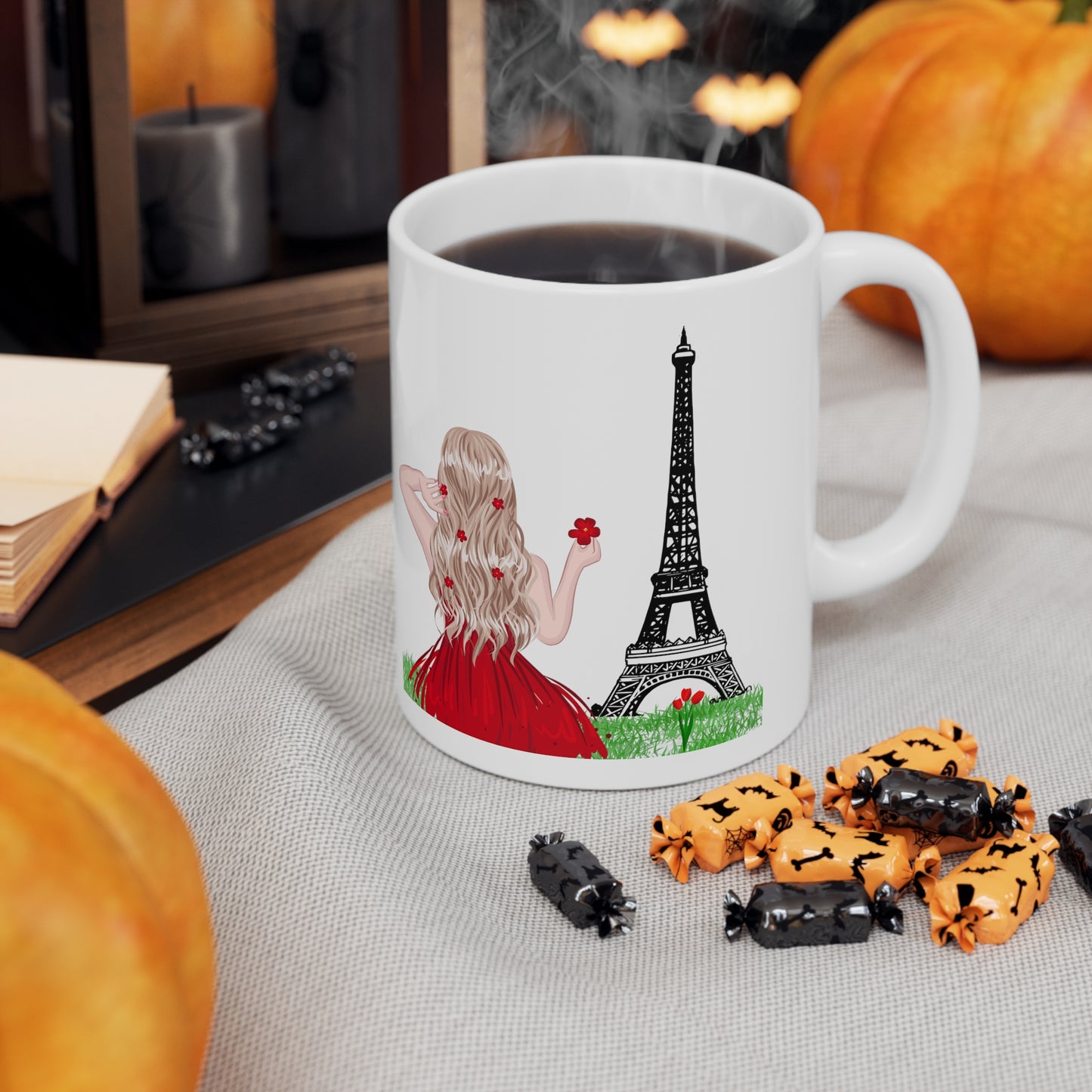 Ceramic Mug 11oz - Girl in Paris