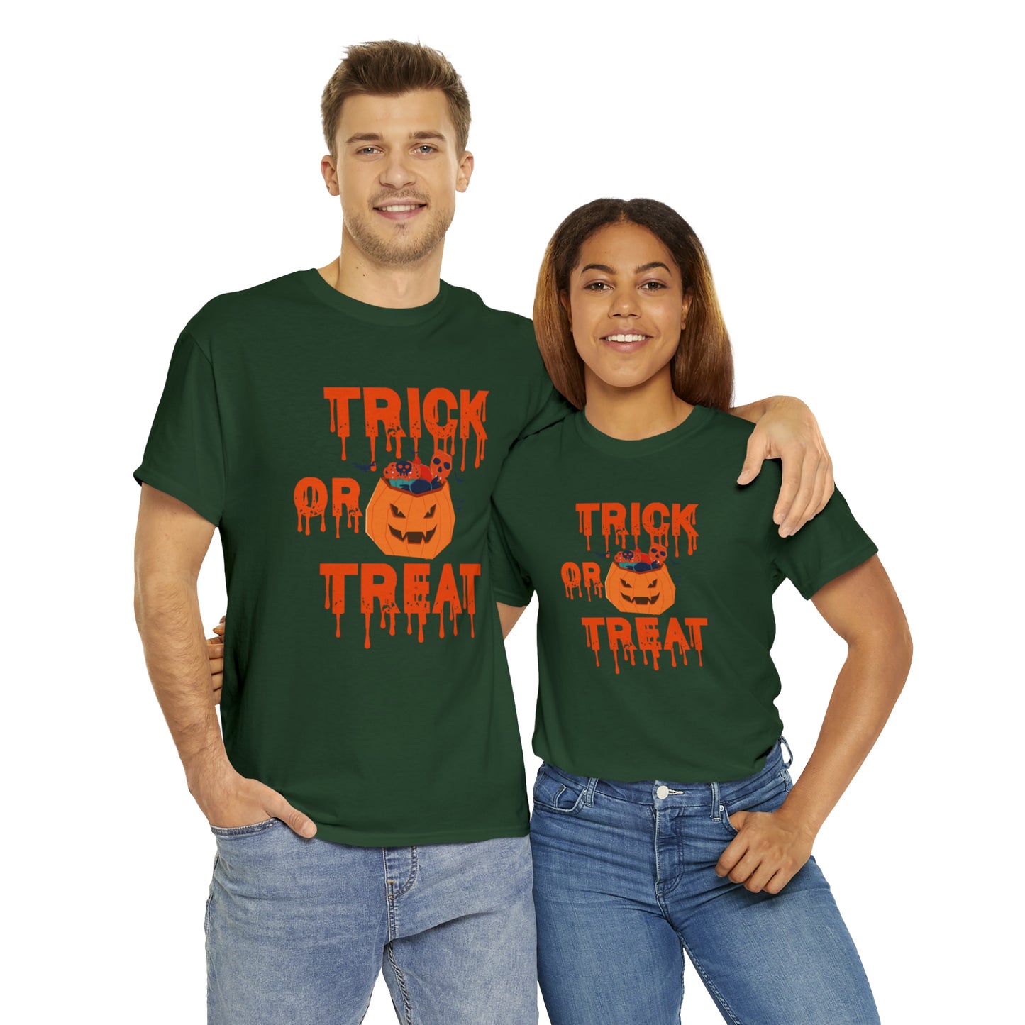 T-shirt unisexe en coton lourd - Halloween - Trick or Treat