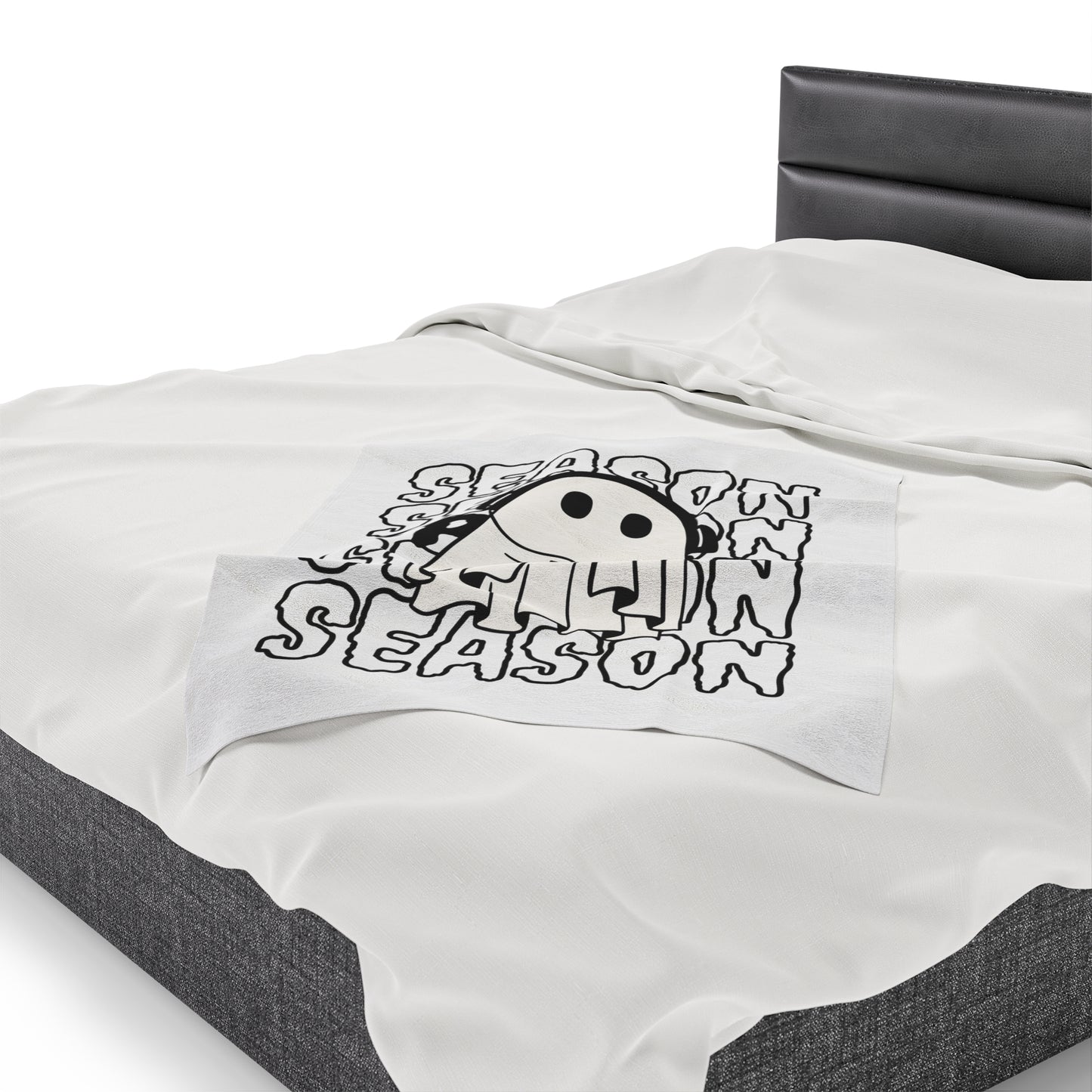 Couverture en Peluche en Velours - Halloween - Petit Fantôme - 16