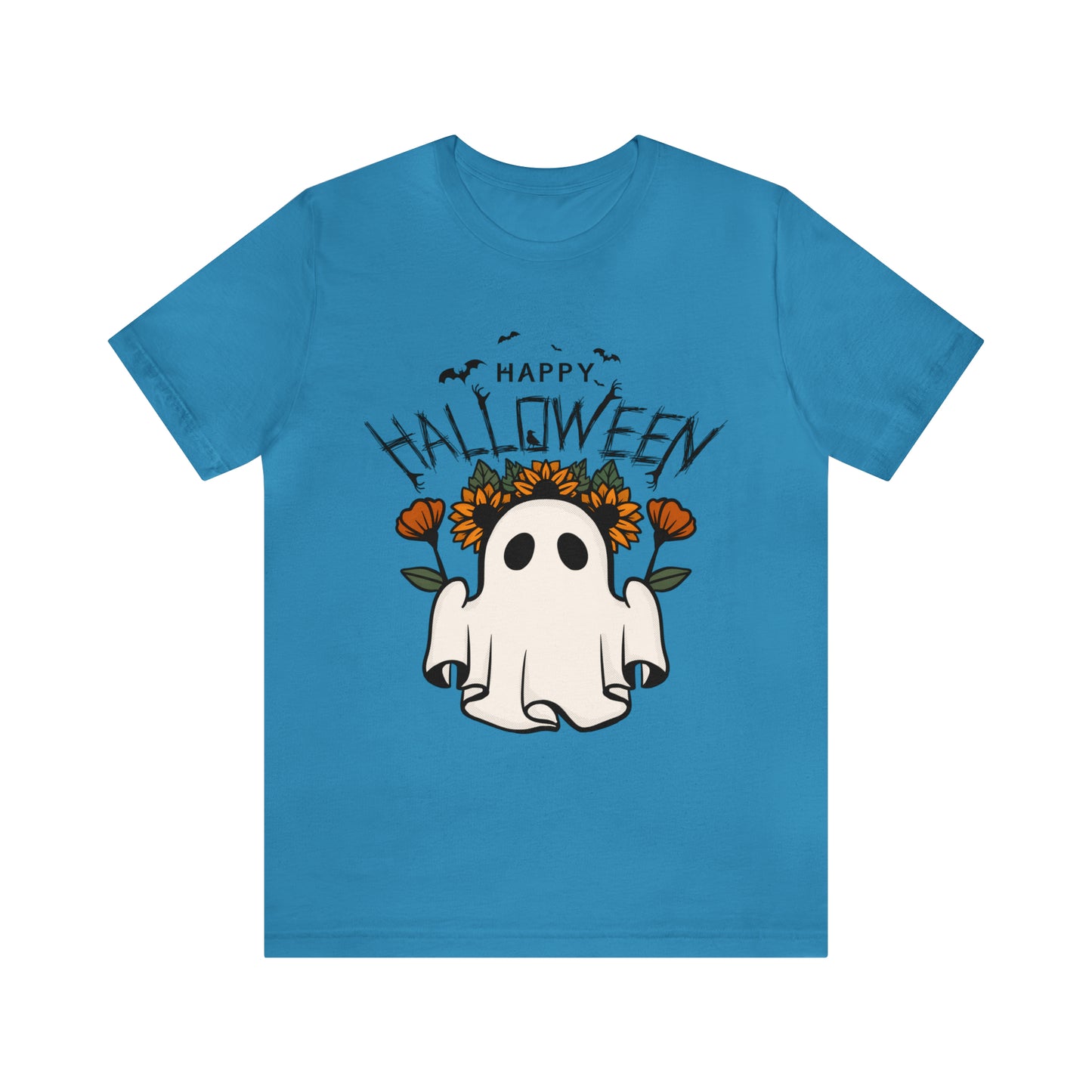 Tee-shirt à manches courtes en jersey unisexe - Halloween - Petit Fantôme - 03