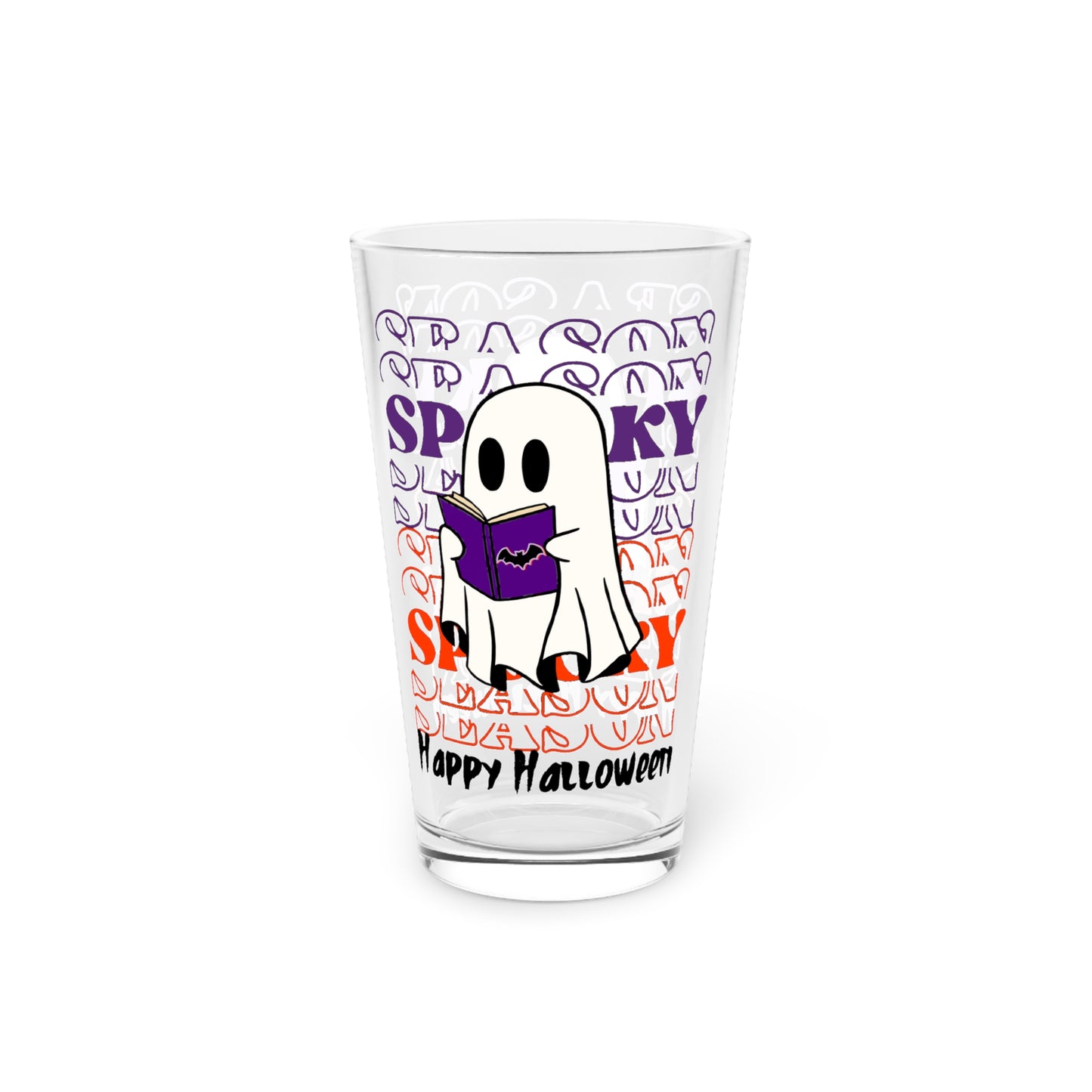 Vaso de pinta, 16 oz - Halloween - Pequeño fantasma - 07