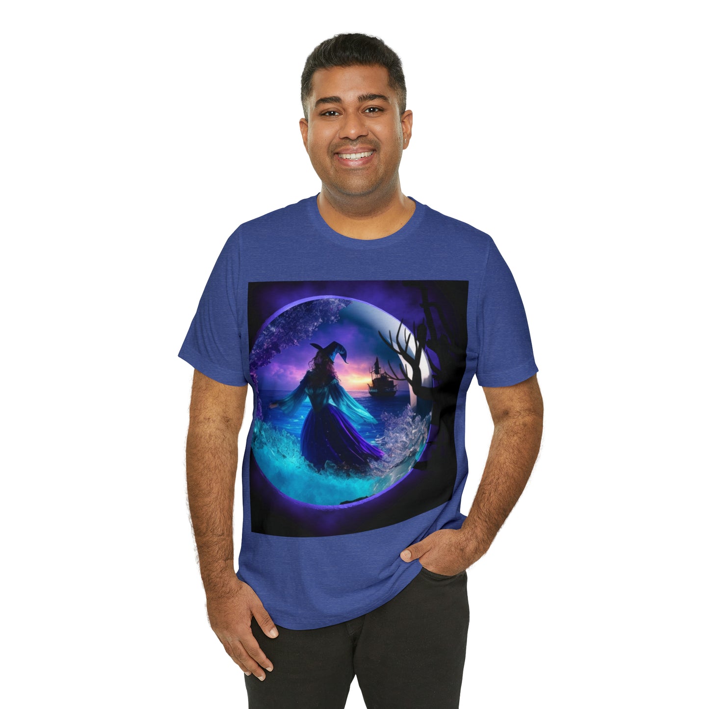 Camiseta de manga corta unisex Jersey - Halloween Witch AI - 02