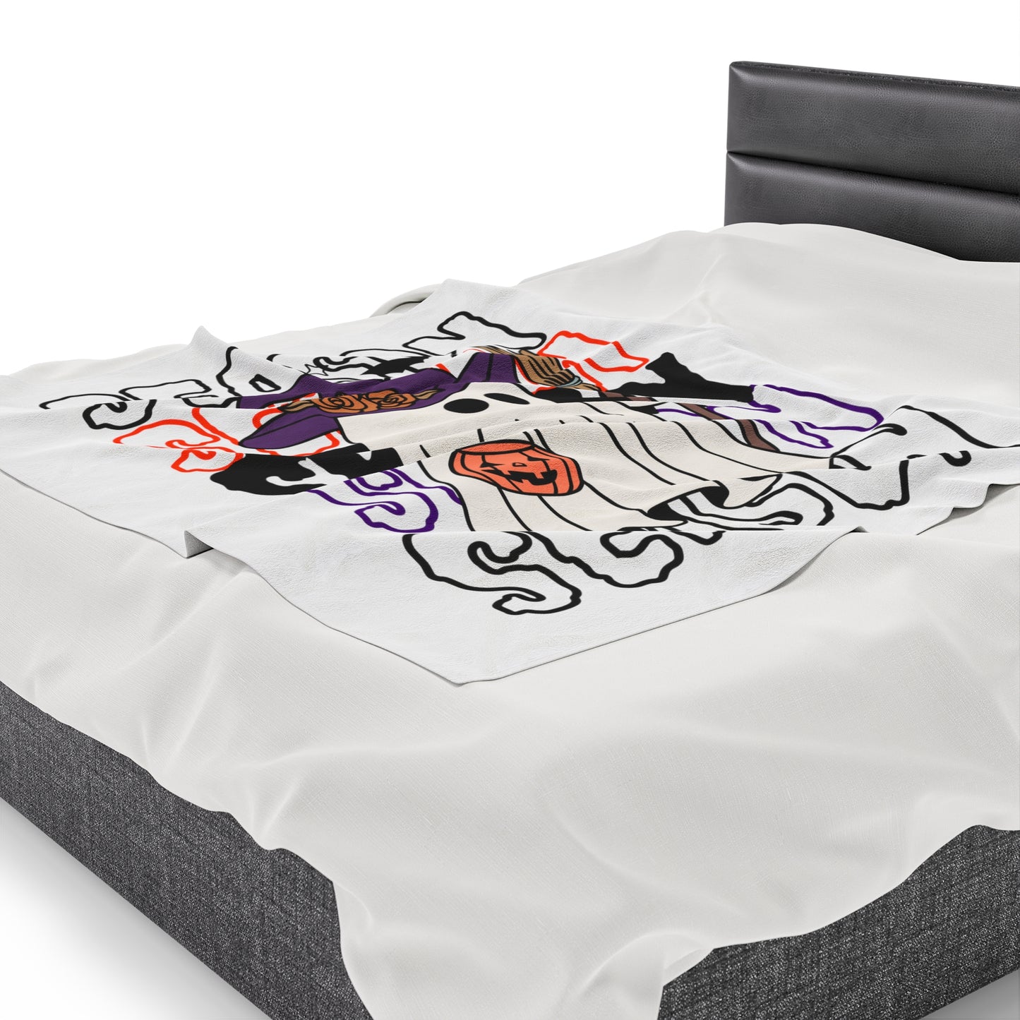 Couverture Peluche Velours - Halloween - Petit Fantôme - 13