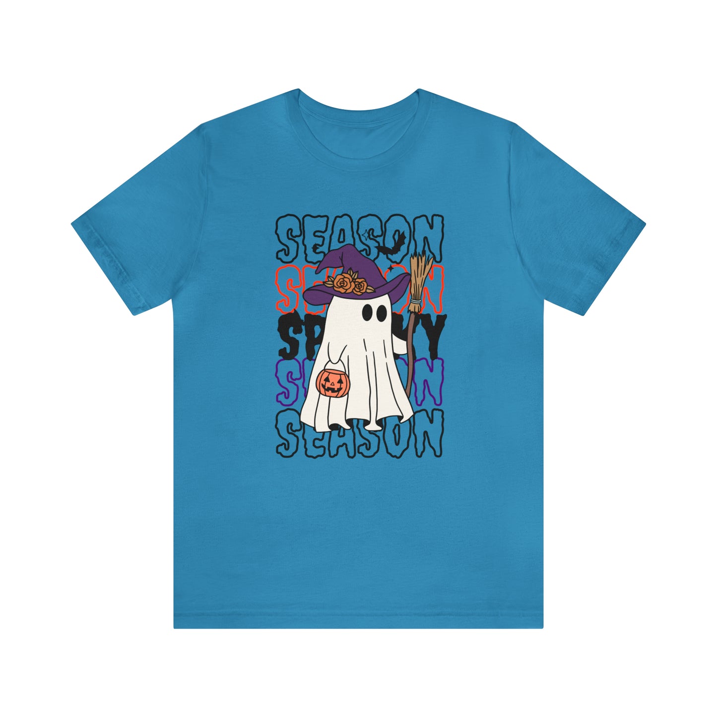 Camiseta de manga corta de jersey unisex - Halloween - Pequeño fantasma - 13
