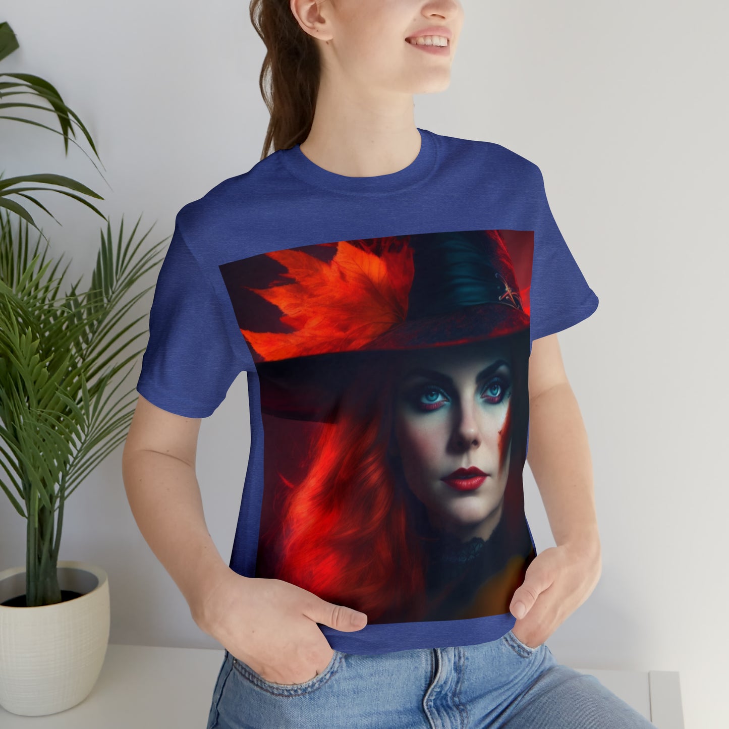 Camiseta de manga corta unisex Jersey - Halloween Witch AI - 03