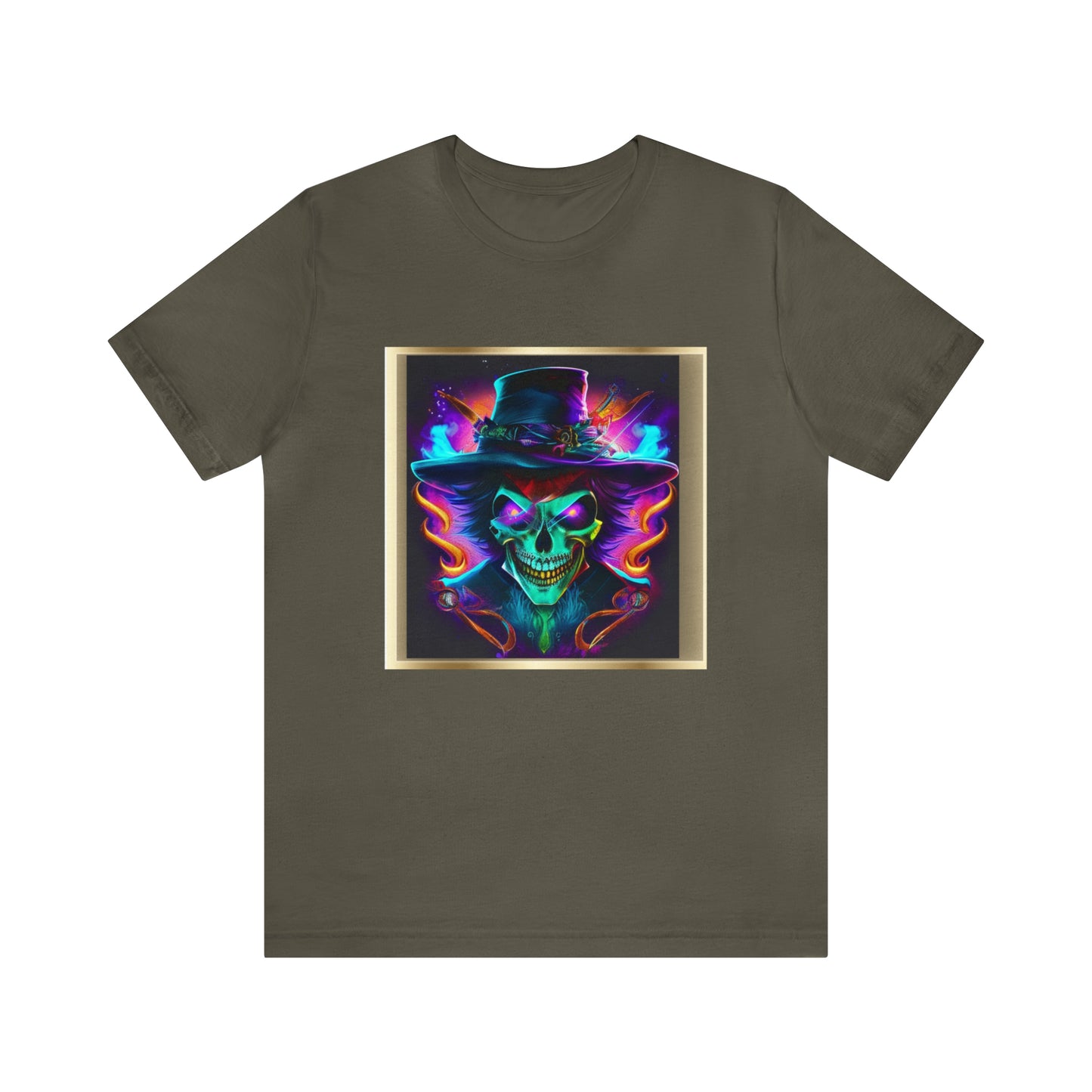 Camiseta de manga corta unisex Jersey - Calaveras de brujas de Halloween - 09