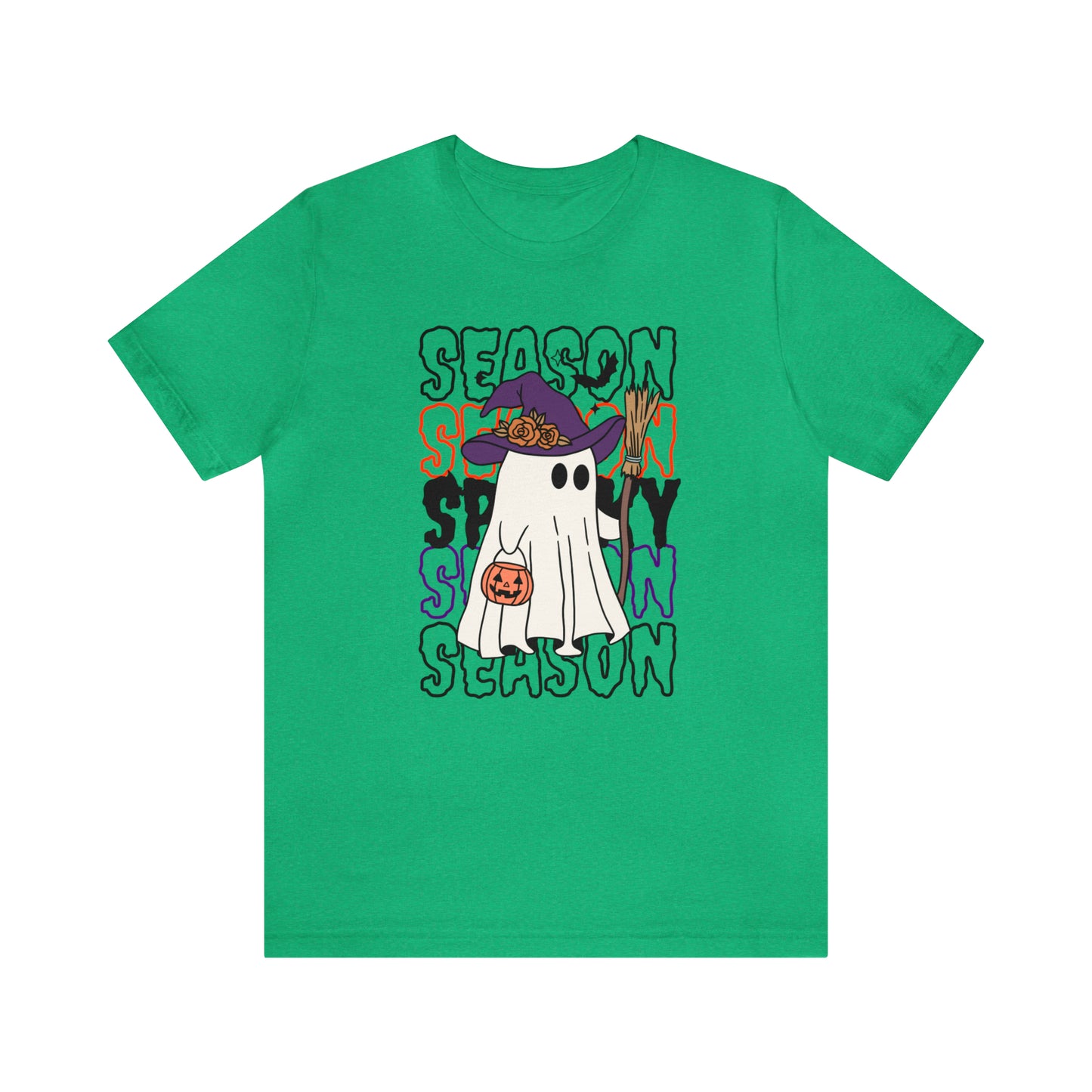 Camiseta de manga corta de jersey unisex - Halloween - Pequeño fantasma - 13