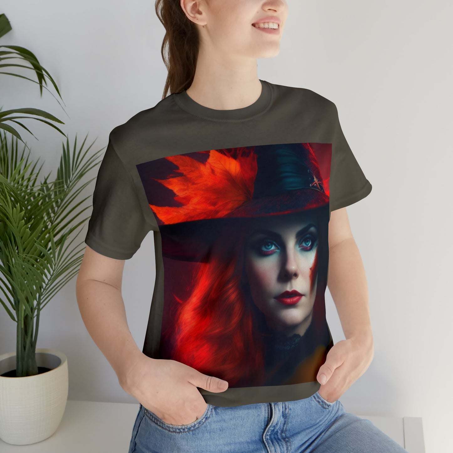 Camiseta de manga corta unisex Jersey - Halloween Witch AI - 03
