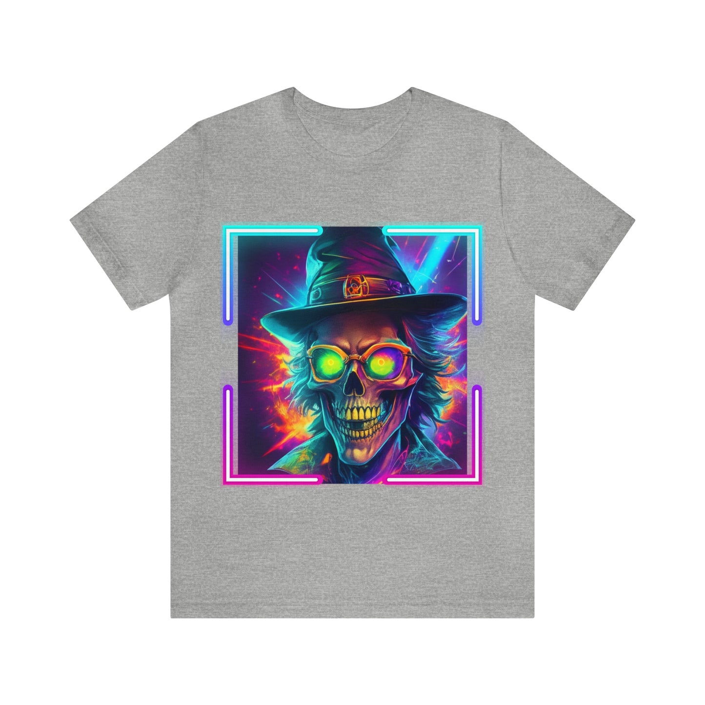Camiseta de manga corta unisex Jersey - Calaveras de brujas de Halloween - 04