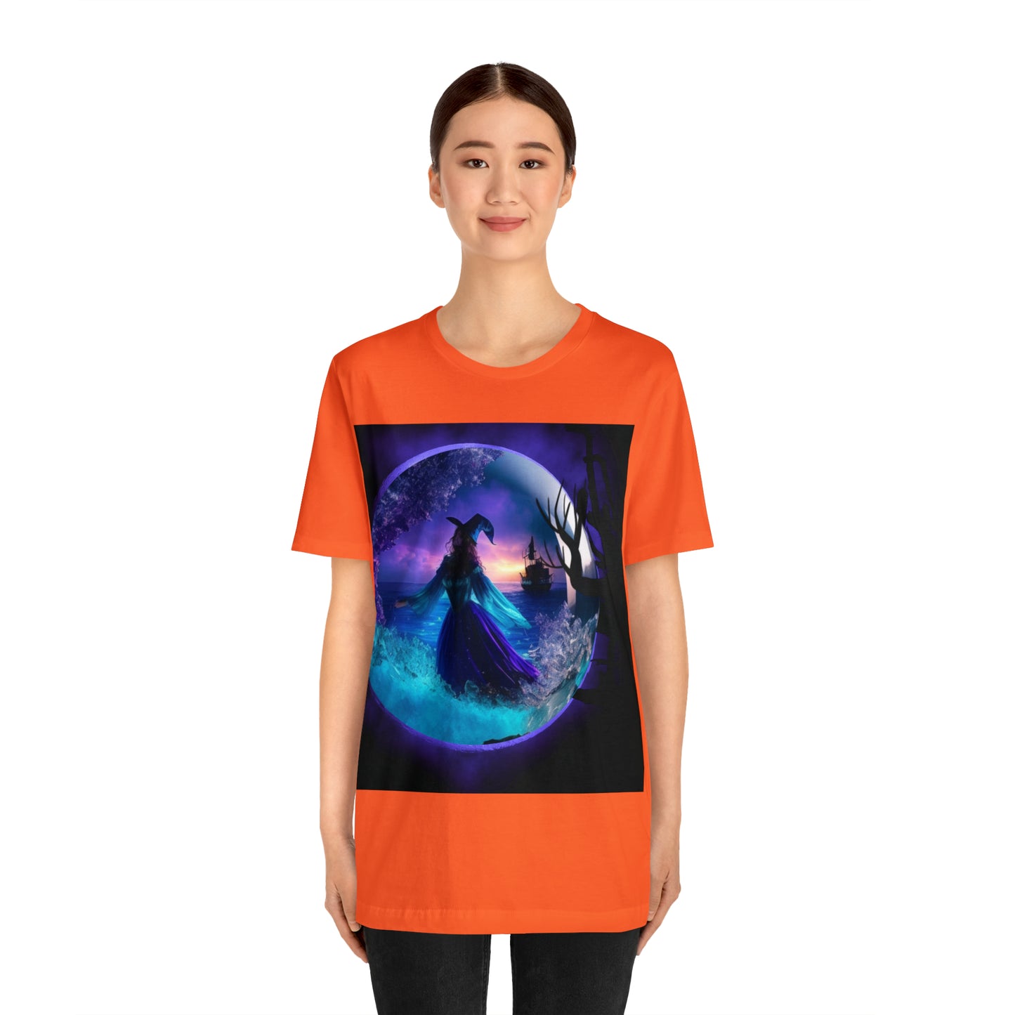 Camiseta de manga corta unisex Jersey - Halloween Witch AI - 02