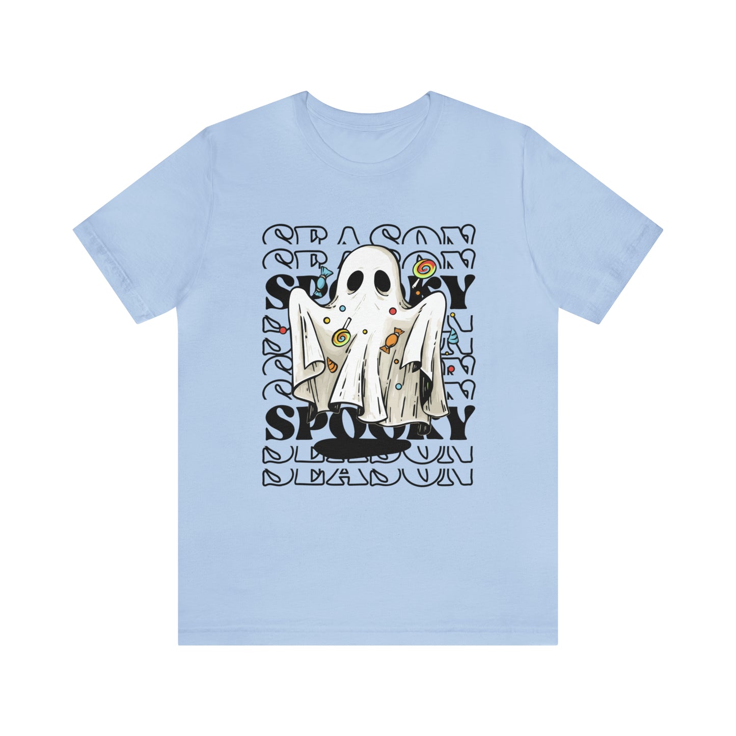 Tee-shirt à manches courtes en jersey unisexe - Halloween - Petit Fantôme - 05
