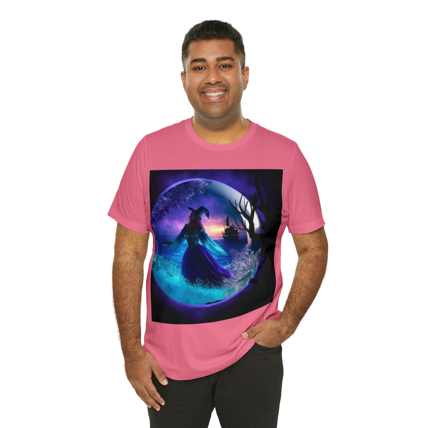 Camiseta de manga corta unisex Jersey - Halloween Witch AI - 02