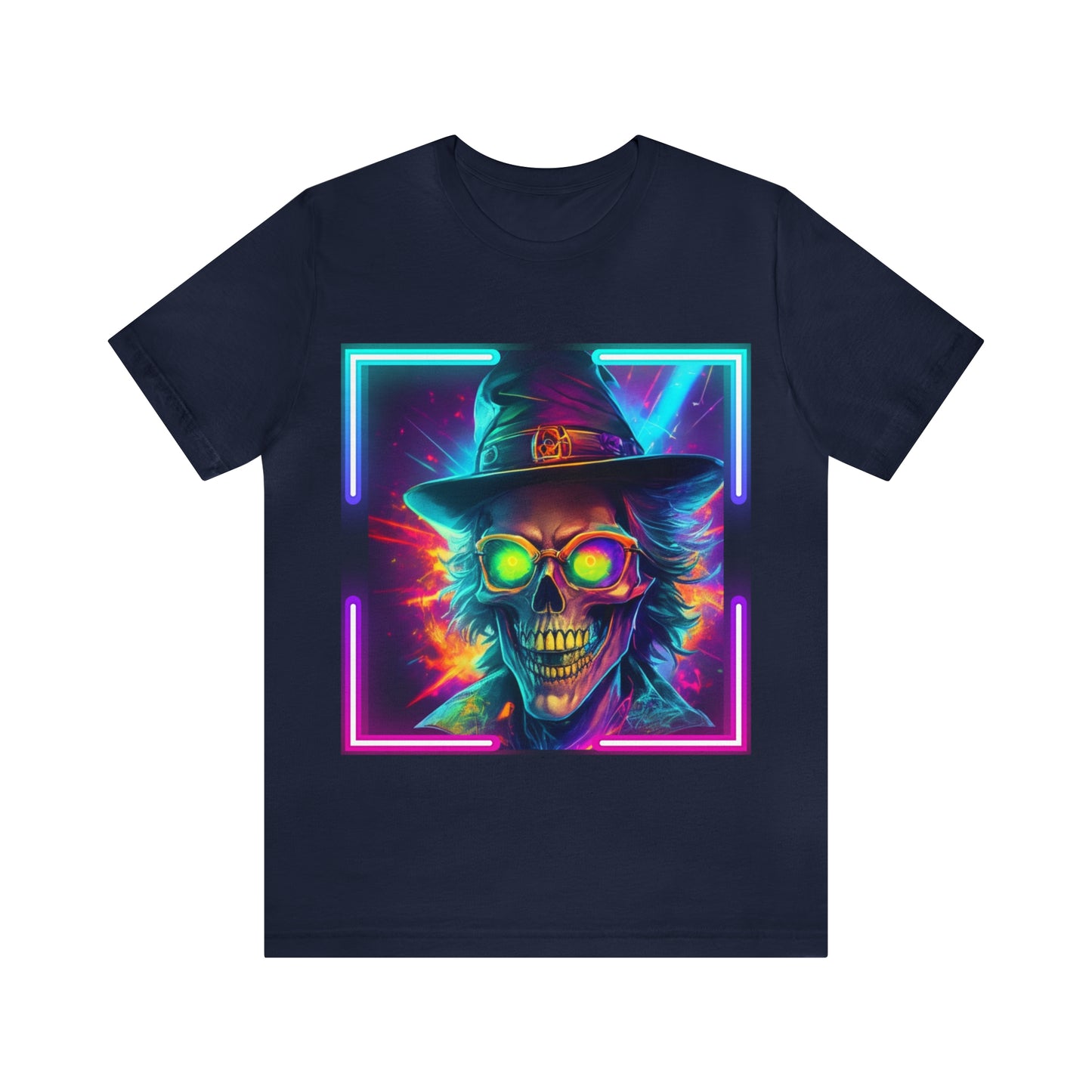 Camiseta de manga corta unisex Jersey - Calaveras de brujas de Halloween - 04