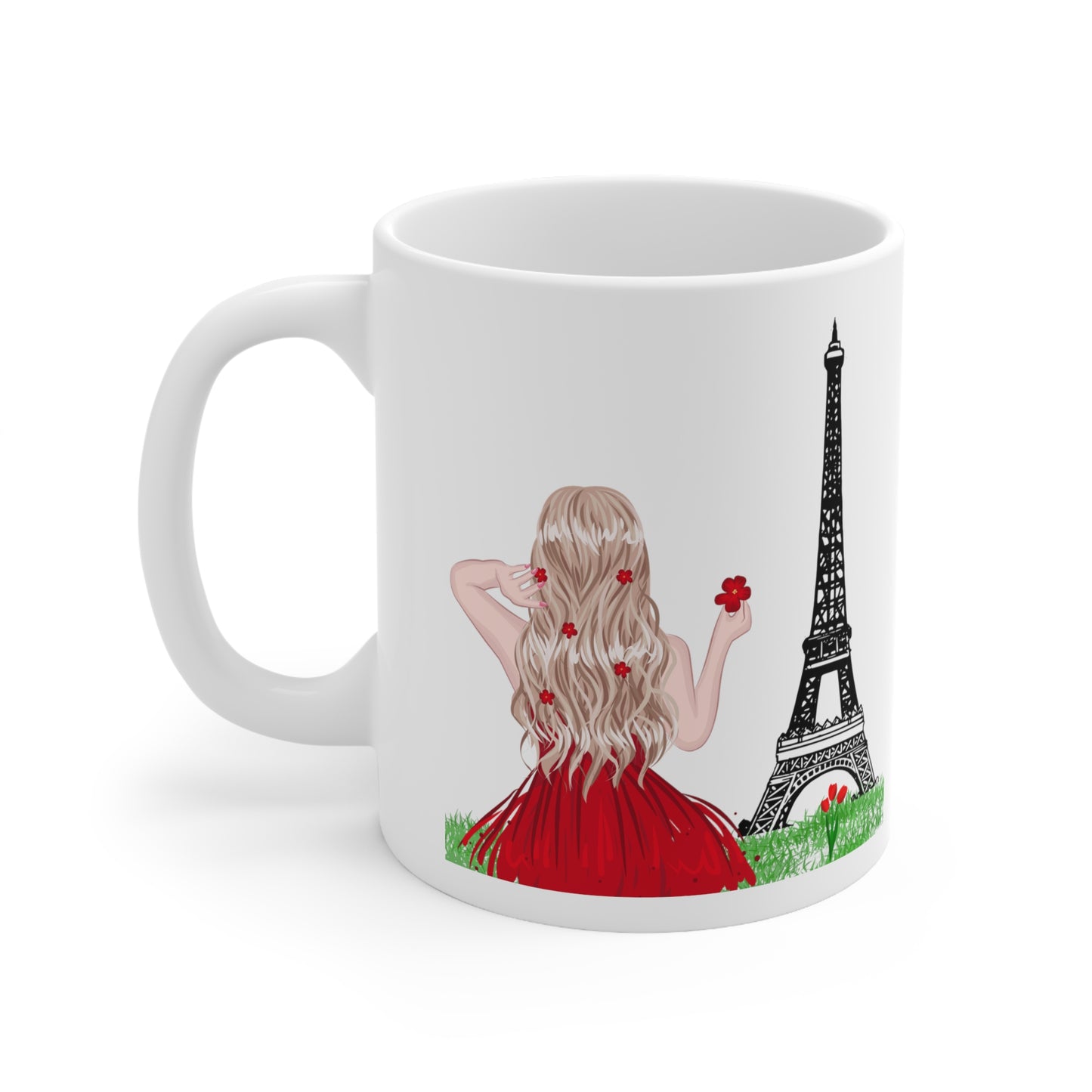 Ceramic Mug 11oz - Girl in Paris