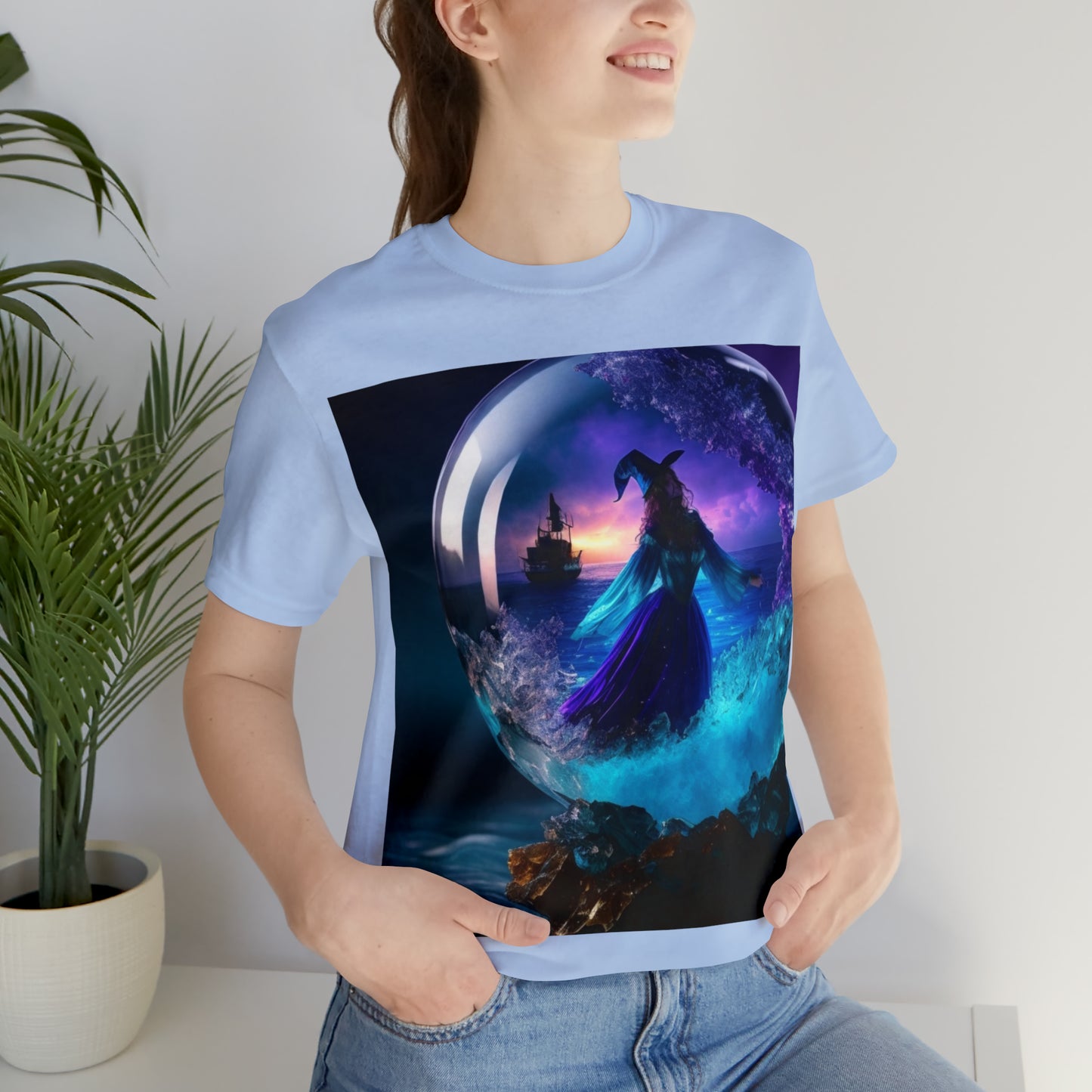 Camiseta de manga corta unisex Jersey - Halloween Witch AI - 01