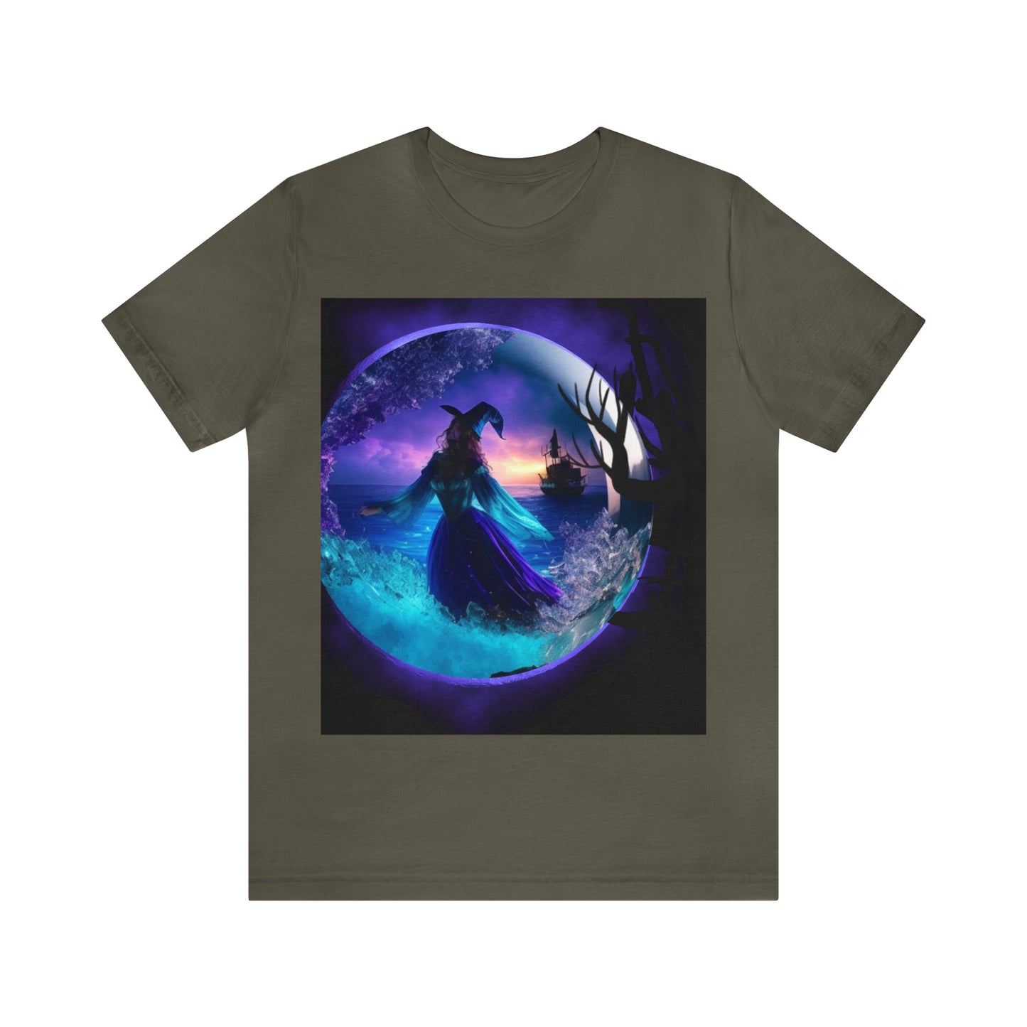 Camiseta de manga corta unisex Jersey - Halloween Witch AI - 02