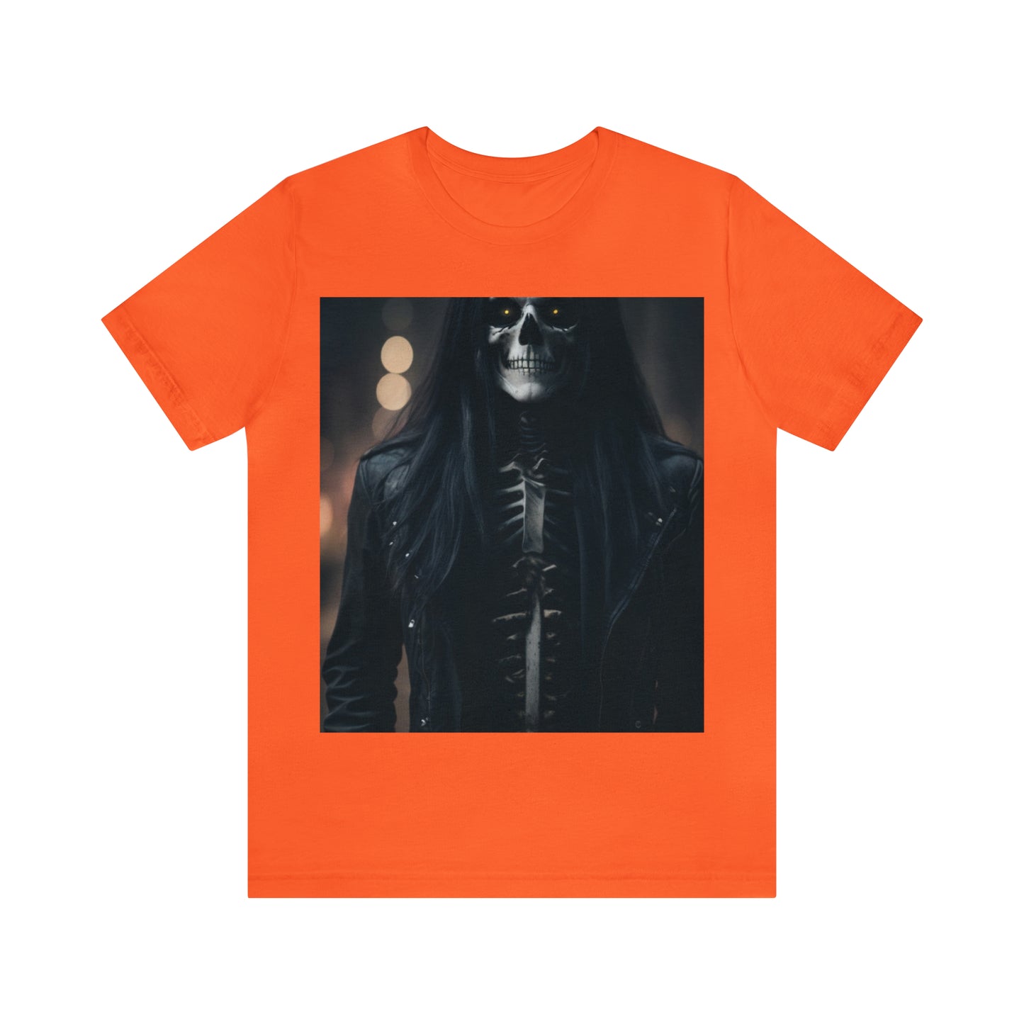 Camiseta de manga corta Unisex Jersey - Halloween Skeleton man AI - 01