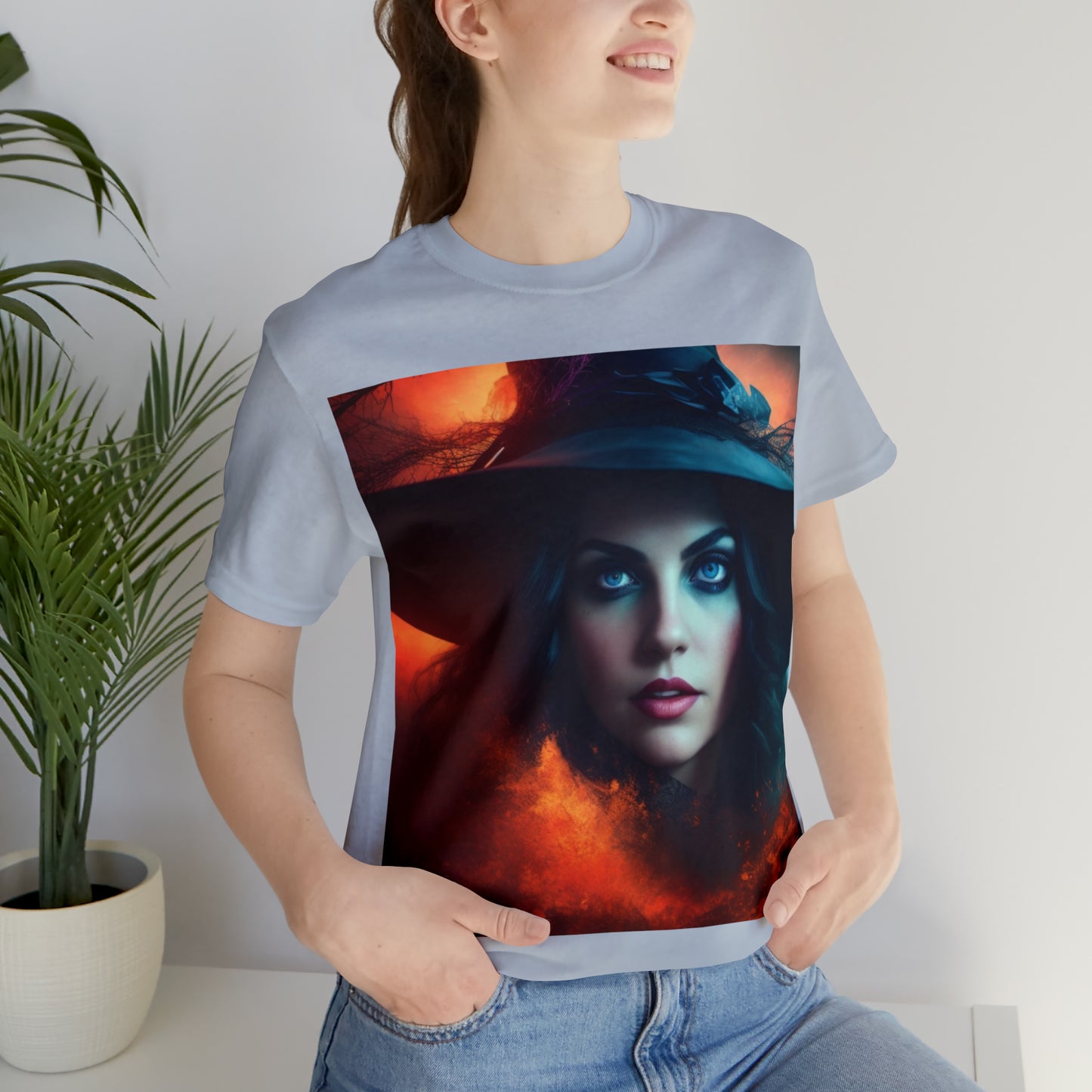 Camiseta de manga corta unisex Jersey - Halloween Witch AI - 07