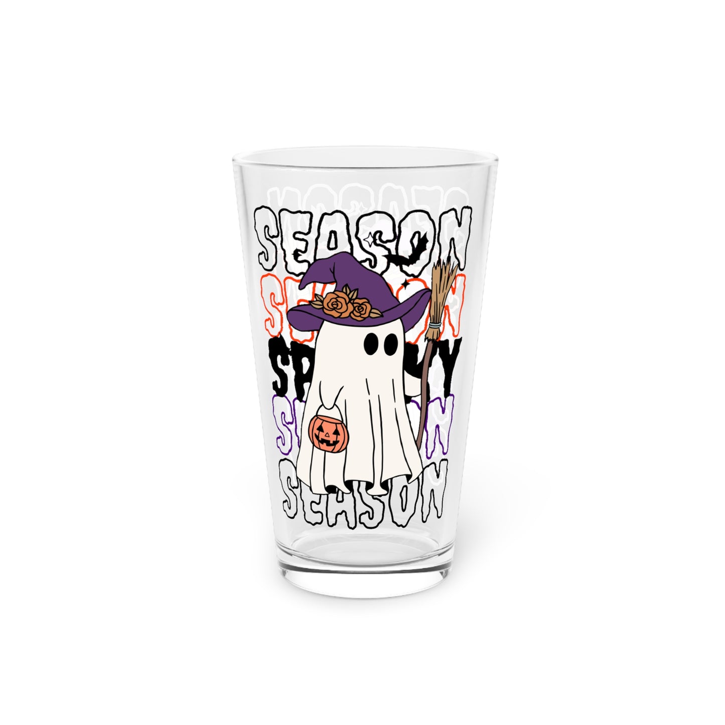 Vaso de pinta, 16 oz - Halloween - Pequeño fantasma - 13