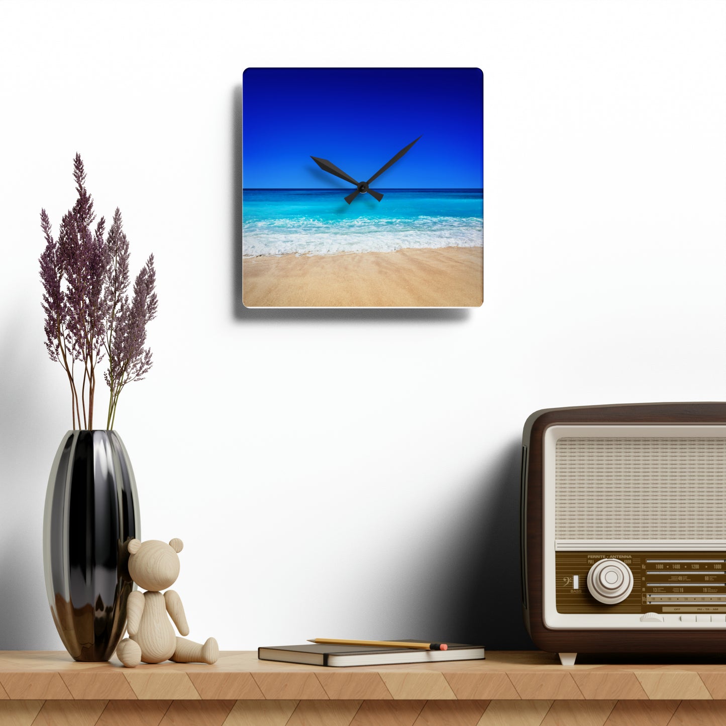 Reloj de pared acrílico - Playa