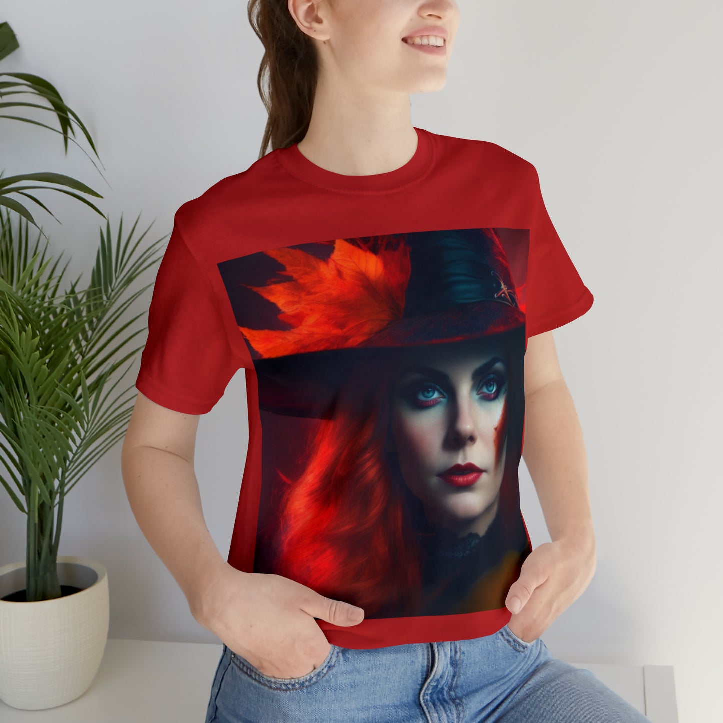 Camiseta de manga corta unisex Jersey - Halloween Witch AI - 03