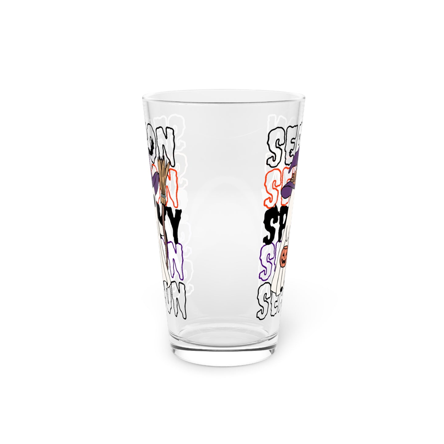Vaso de pinta, 16 oz - Halloween - Pequeño fantasma - 13