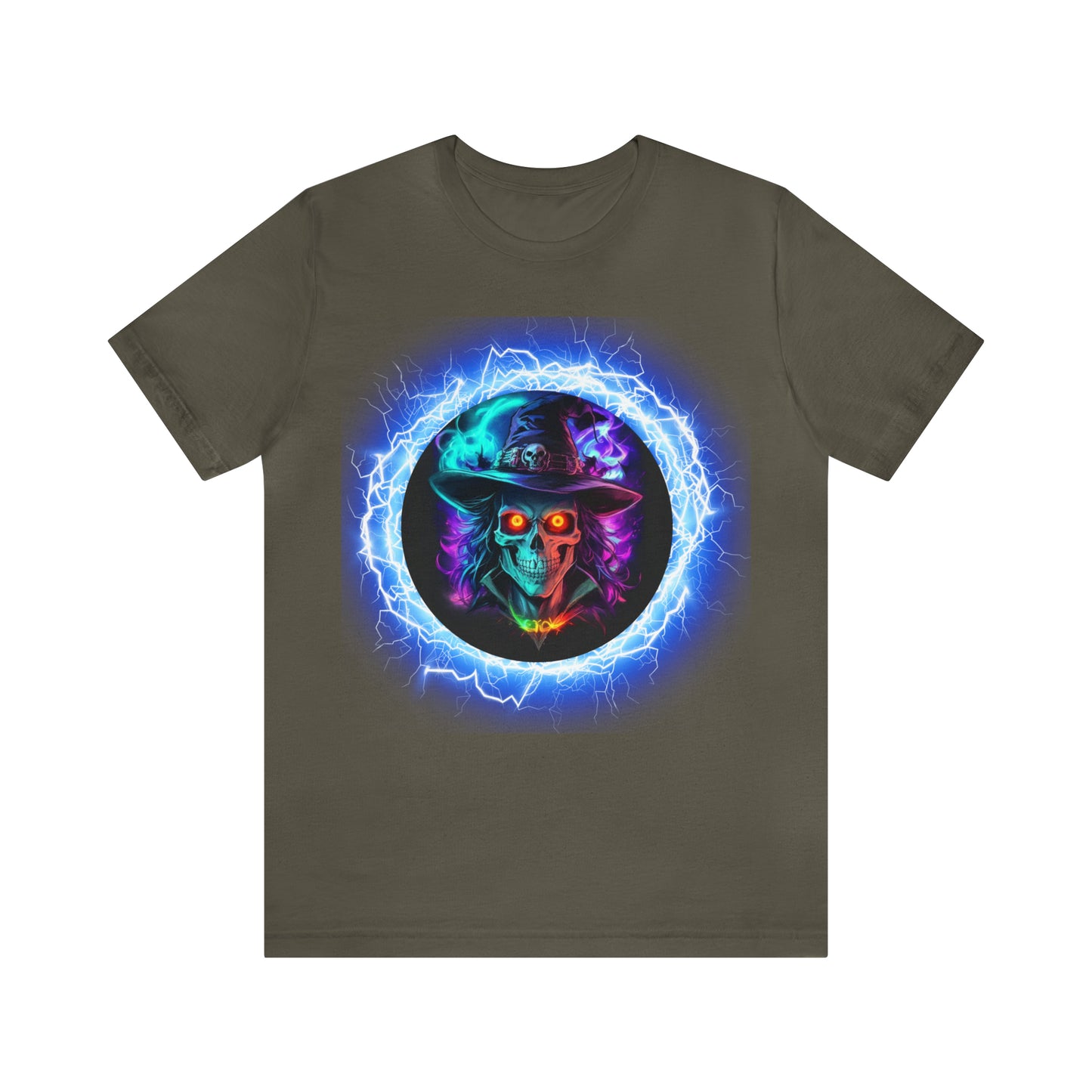 Camiseta de manga corta unisex Jersey - Calaveras de brujas de Halloween - 06