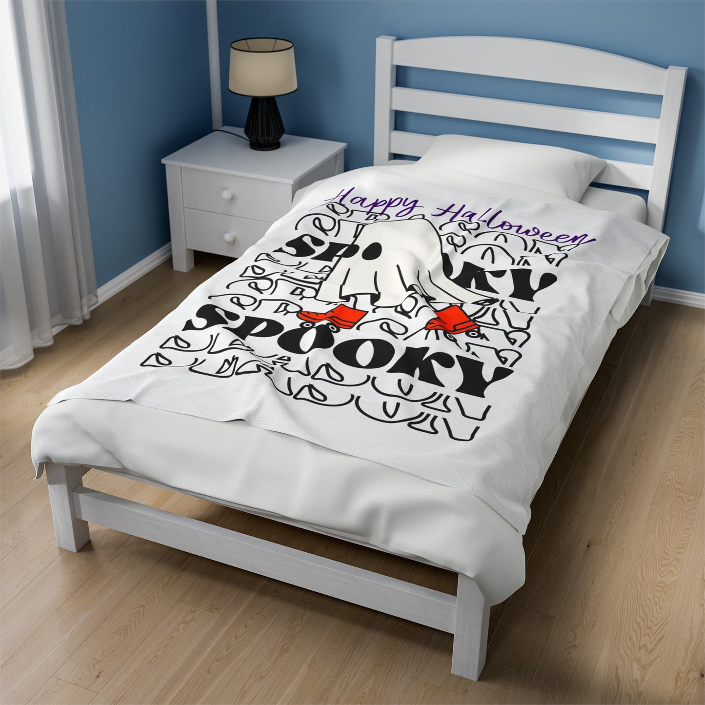 Couverture en Peluche Velours - Halloween - Petit Fantôme - 10