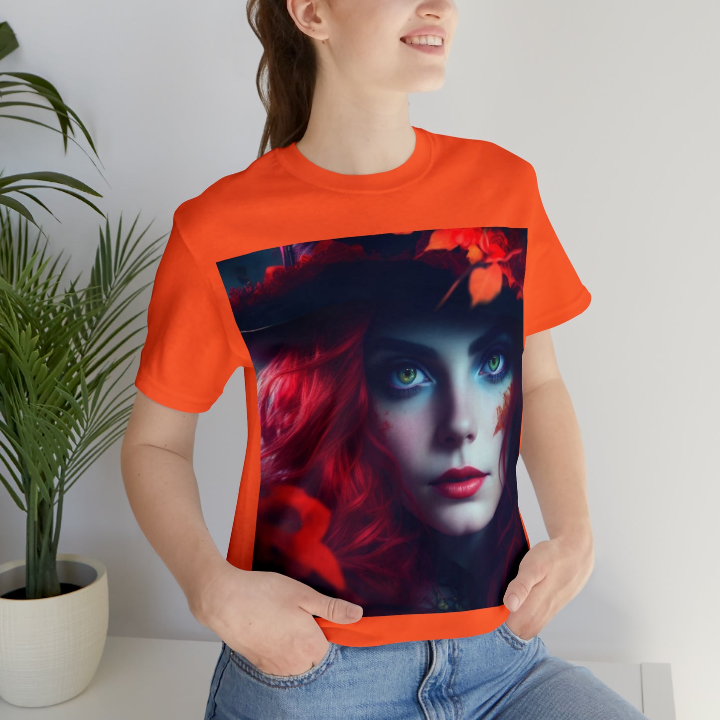 Camiseta de manga corta unisex Jersey - Halloween Witch AI - 04