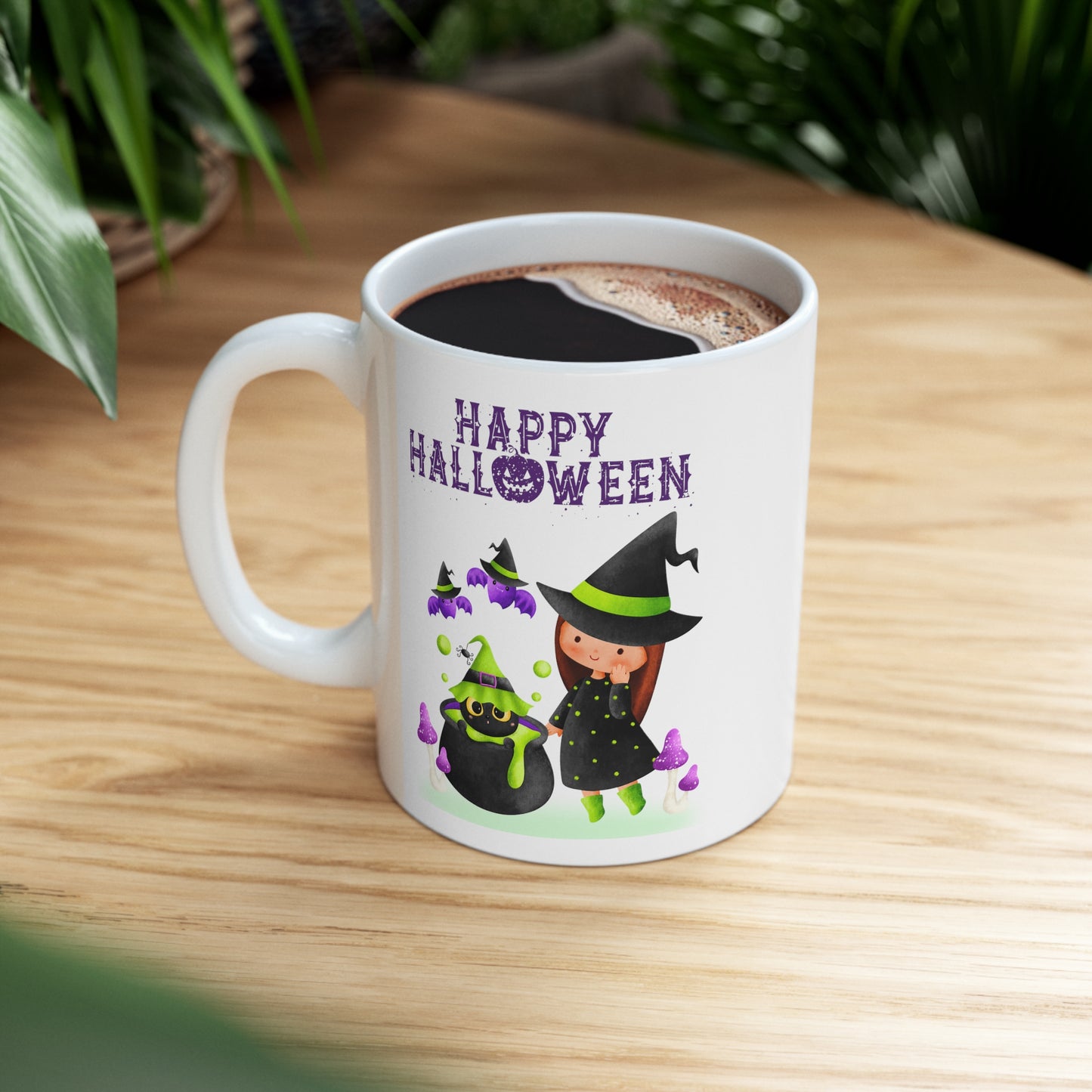 Mug en céramique 11oz - Halloween - Jeune sorcière - 01
