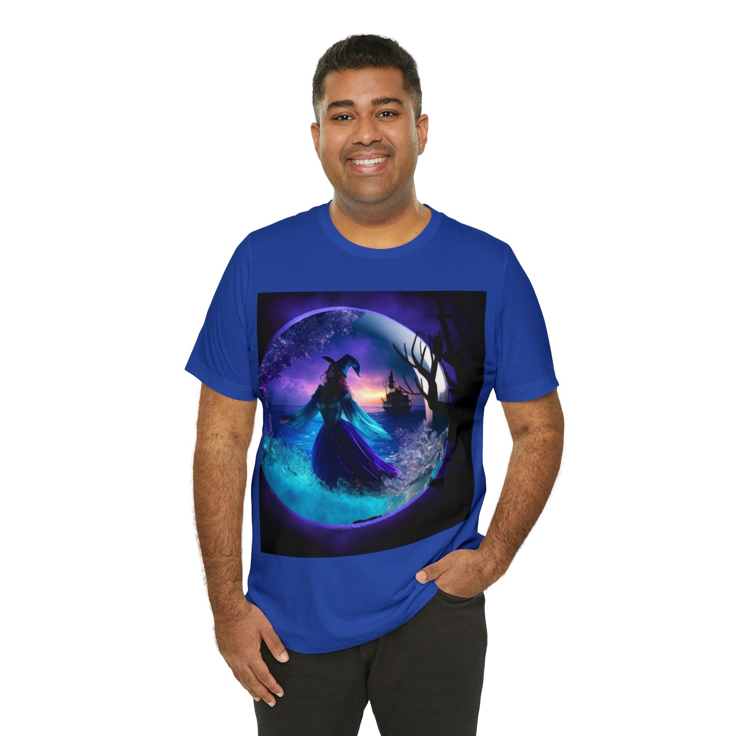 Camiseta de manga corta unisex Jersey - Halloween Witch AI - 02