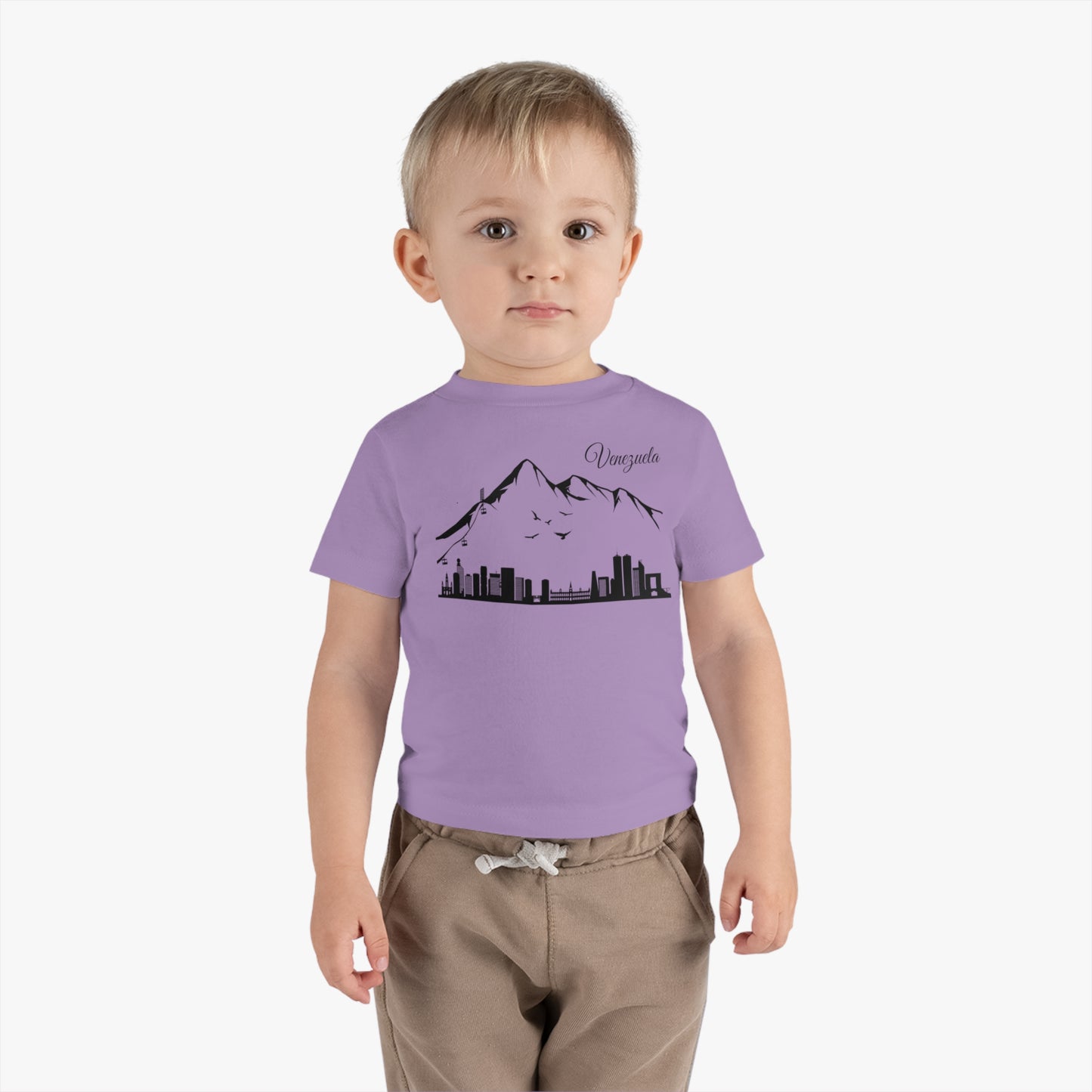 Camiseta Infantil Jersey de Algodón - Silueta de Caracas