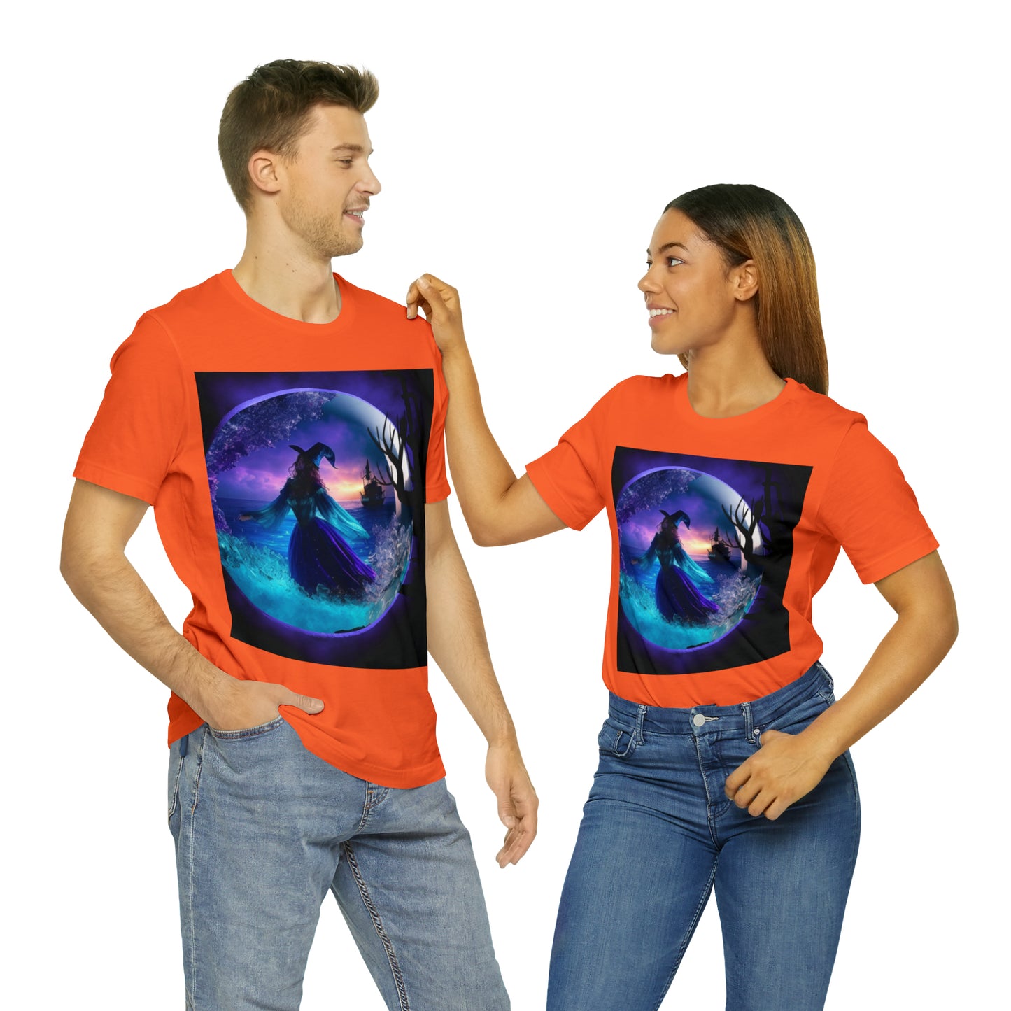 Camiseta de manga corta unisex Jersey - Halloween Witch AI - 02