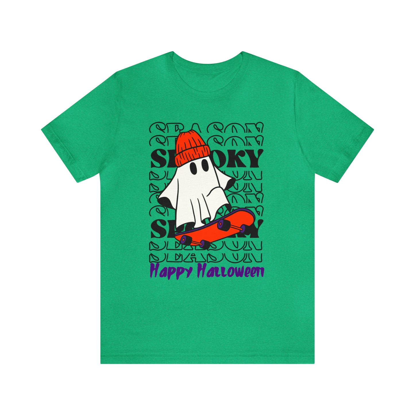 Camiseta de manga corta de jersey unisex - Halloween - Pequeño fantasma - 02